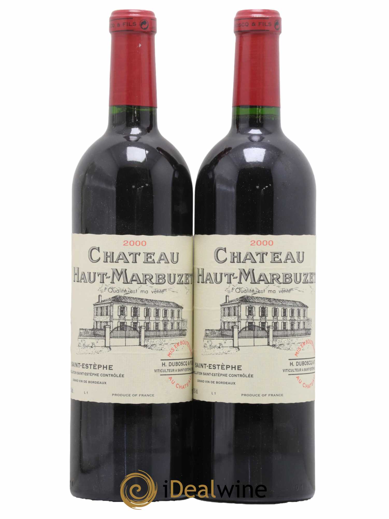 Château Haut Marbuzet 2000 - Lot de 2 bouteilles - 0