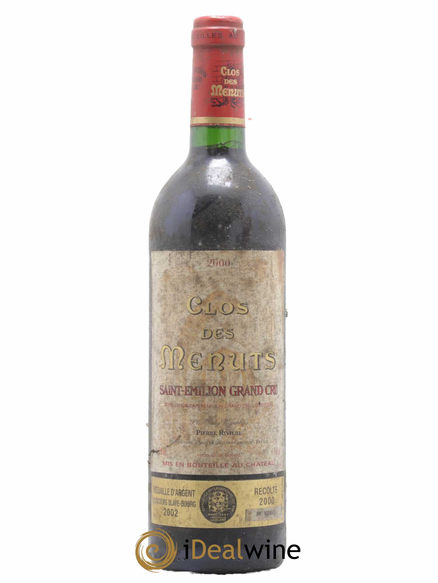 Saint-Émilion Grand Cru Clos des Menuts 2000 - Lot de 1 bouteille - 0