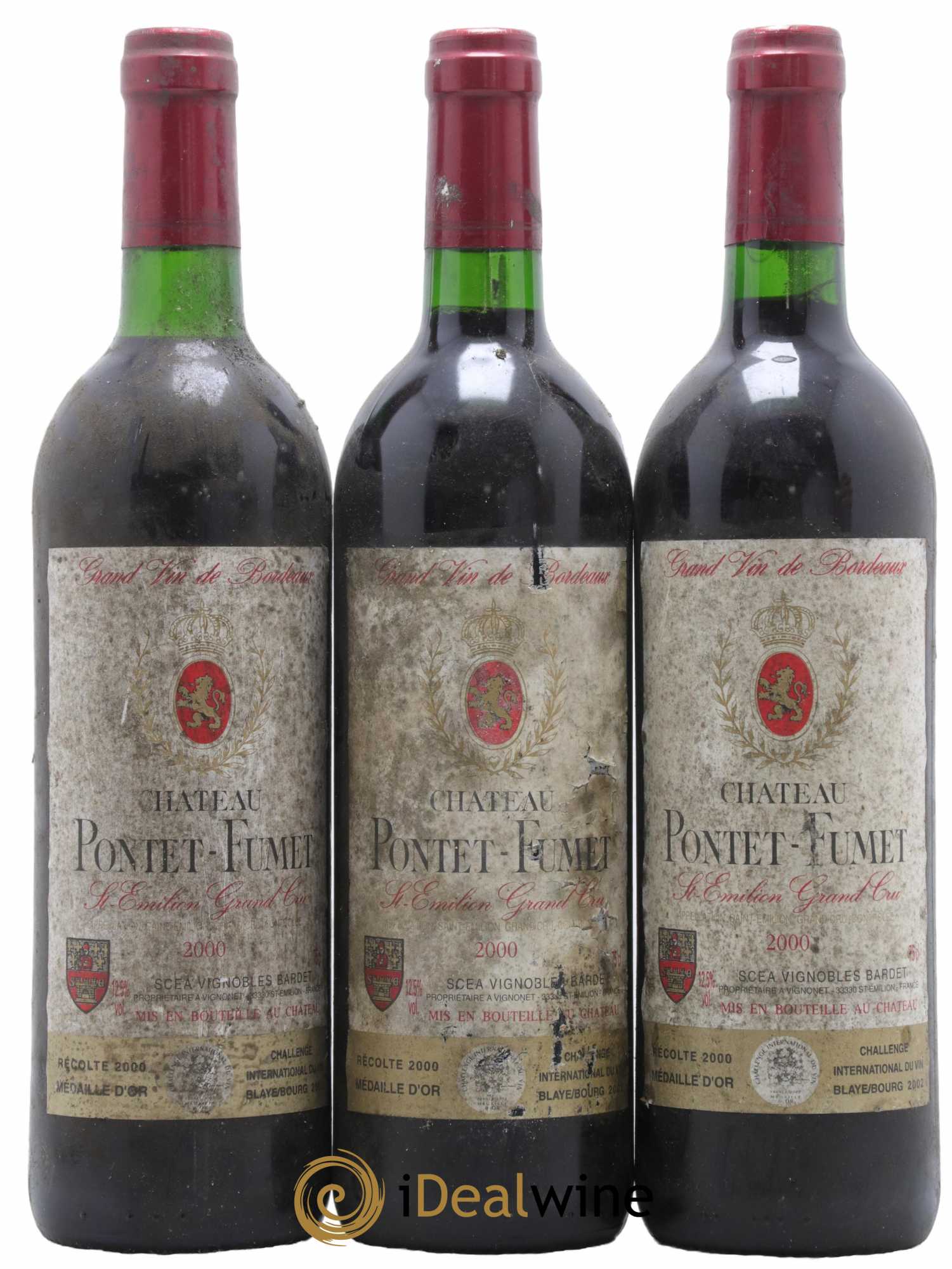 Pontet-Fumet 2000 - Lot de 3 bouteilles - 0