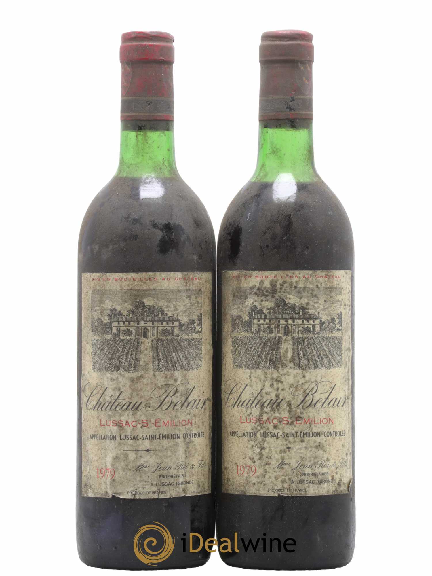 Lussac Saint-Émilion Château Belair 1979 - Lot de 2 bouteilles - 0