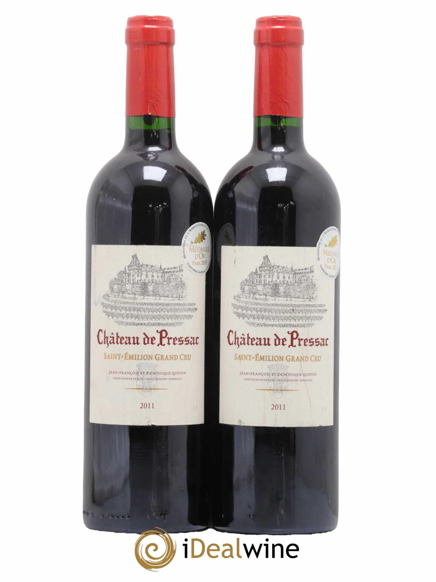 Château de Pressac Grand Cru Classé 2011 - Posten von 2 Flaschen - 0