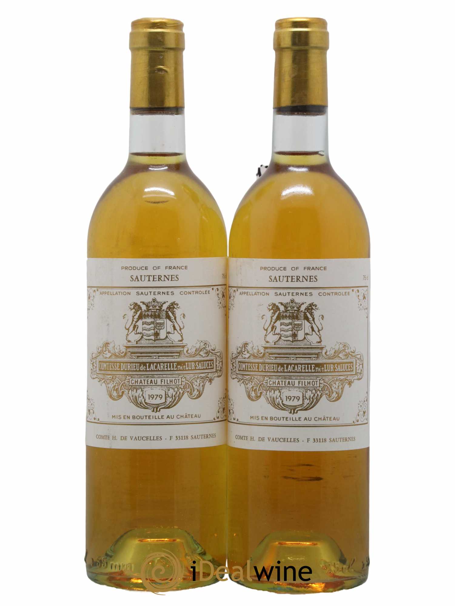 Château Filhot 2ème Grand Cru Classé 1979 - Lot de 2 bouteilles - 0