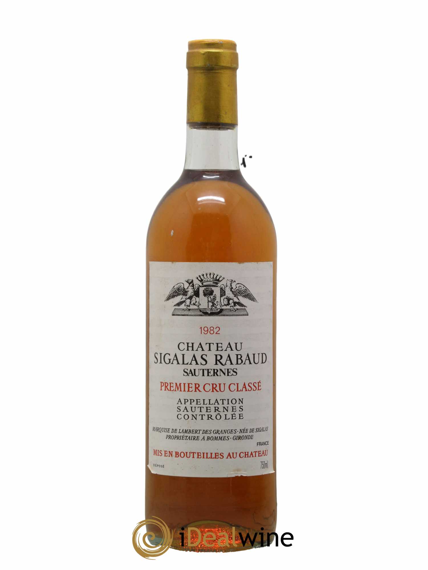 Château Sigalas Rabaud 1er Grand Cru Classé 1982 - Posten von 1 Flasche - 0