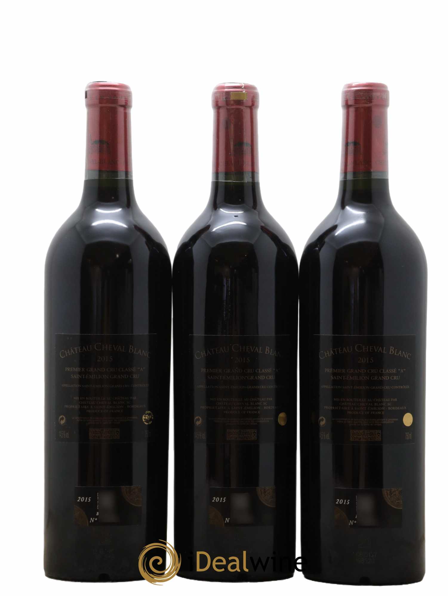 Château Cheval Blanc 1er Grand Cru Classé A 2015 - Lot de 3 bouteilles - 1
