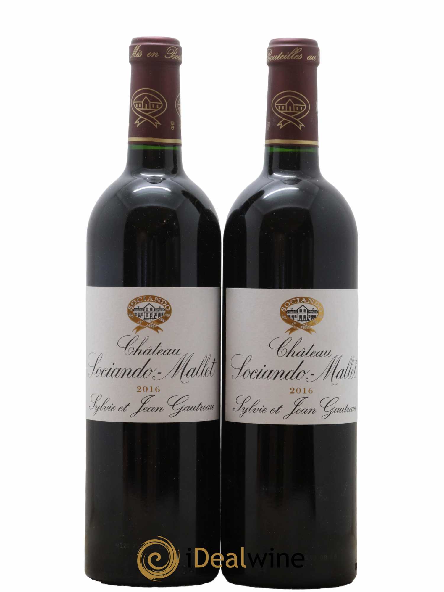 Château Sociando Mallet 2016 - Lot de 2 bouteilles - 0