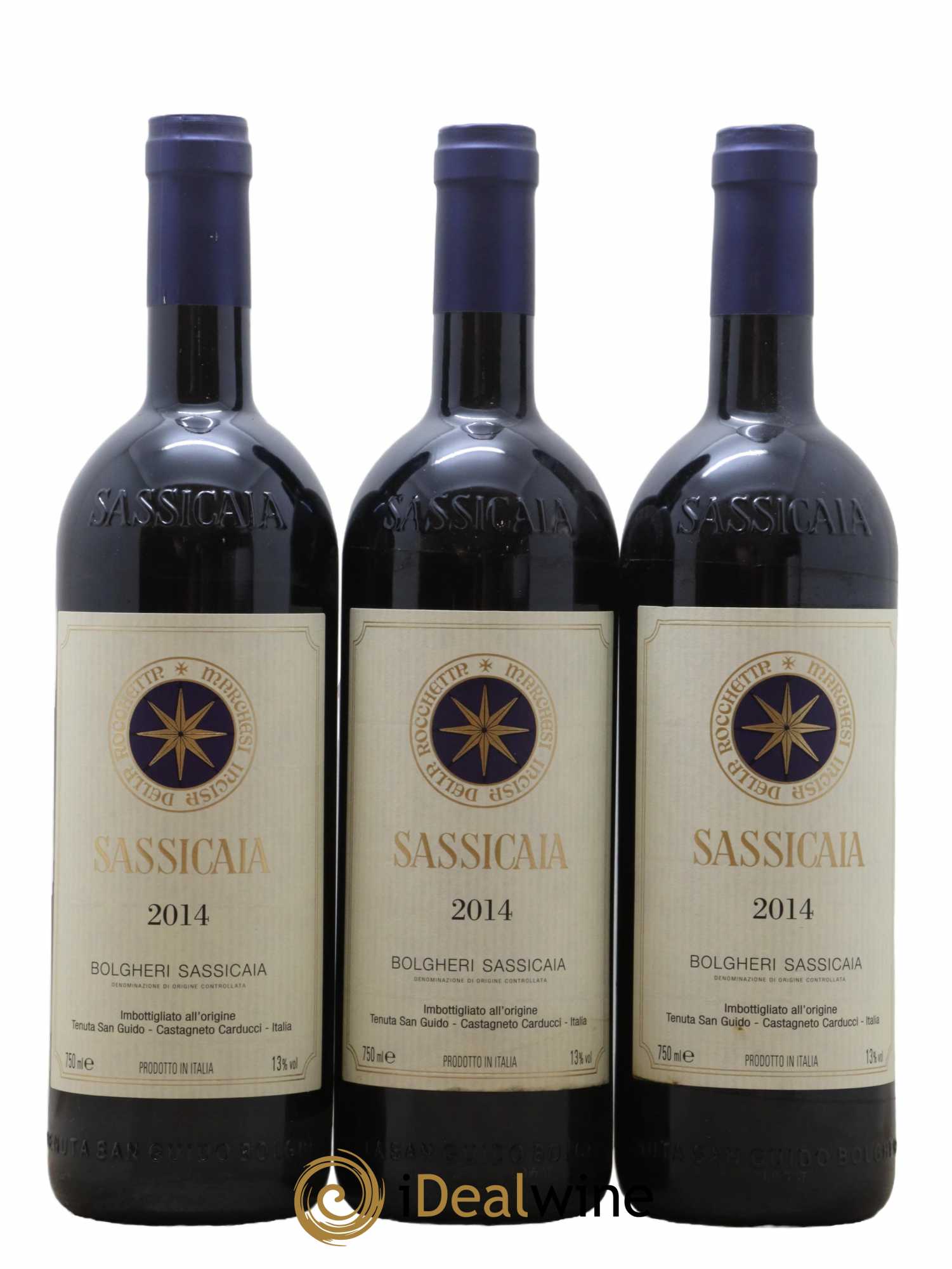 Bolgheri DOC Sassicaia Tenuta San Guido 2014 - Lot de 3 bouteilles - 0