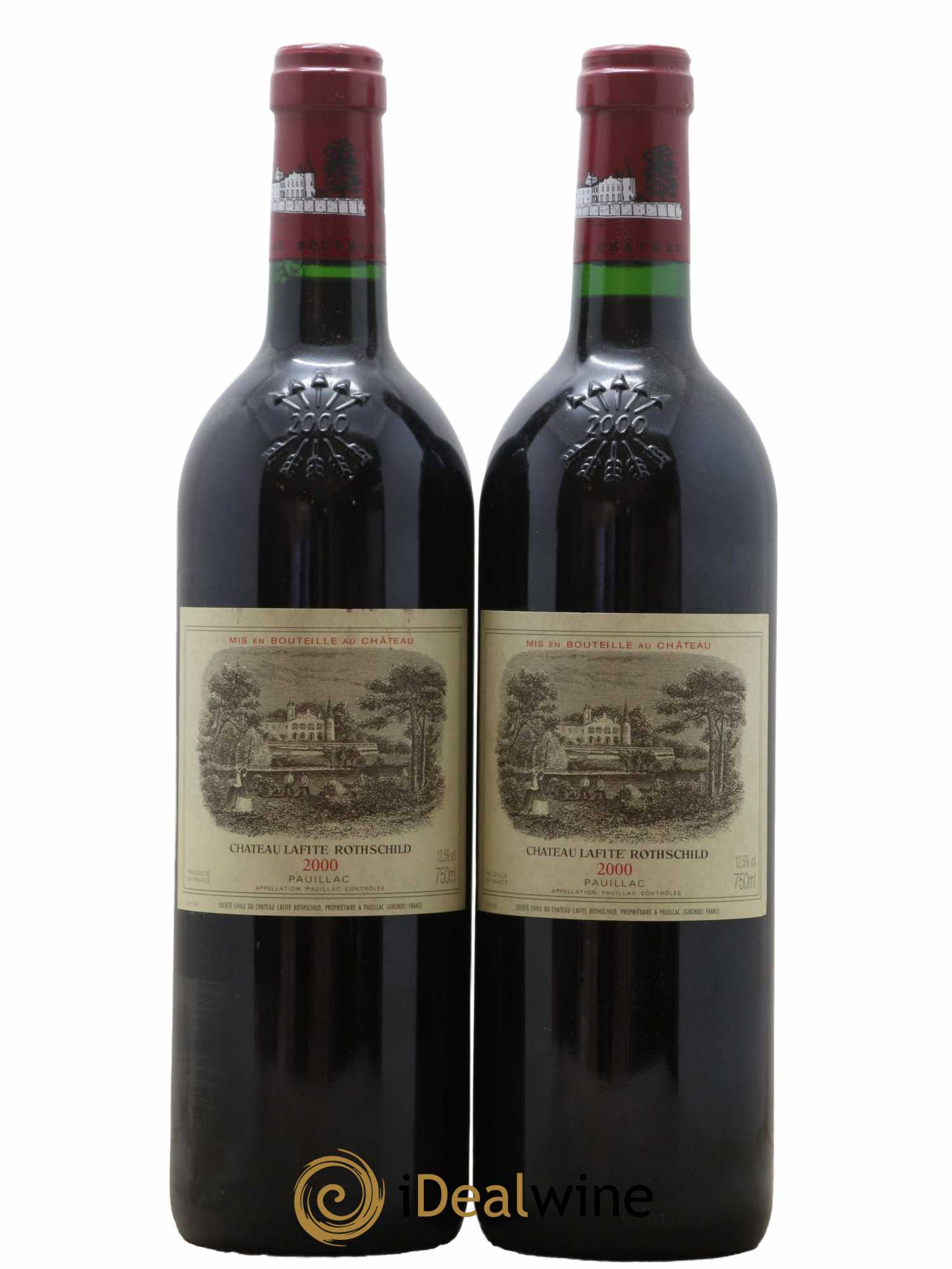 Château Lafite Rothschild 1er Grand Cru Classé 2000 - Lot de 2 bouteilles - 0