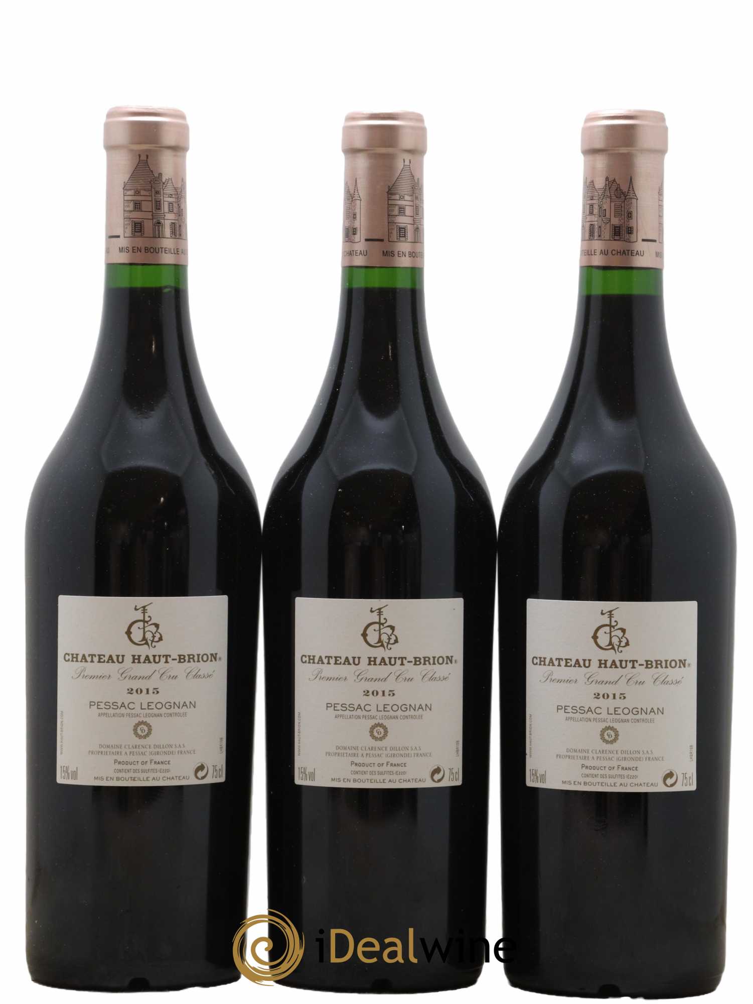 Château Haut Brion 1er Grand Cru Classé 2015 - Lot de 3 bouteilles - 1