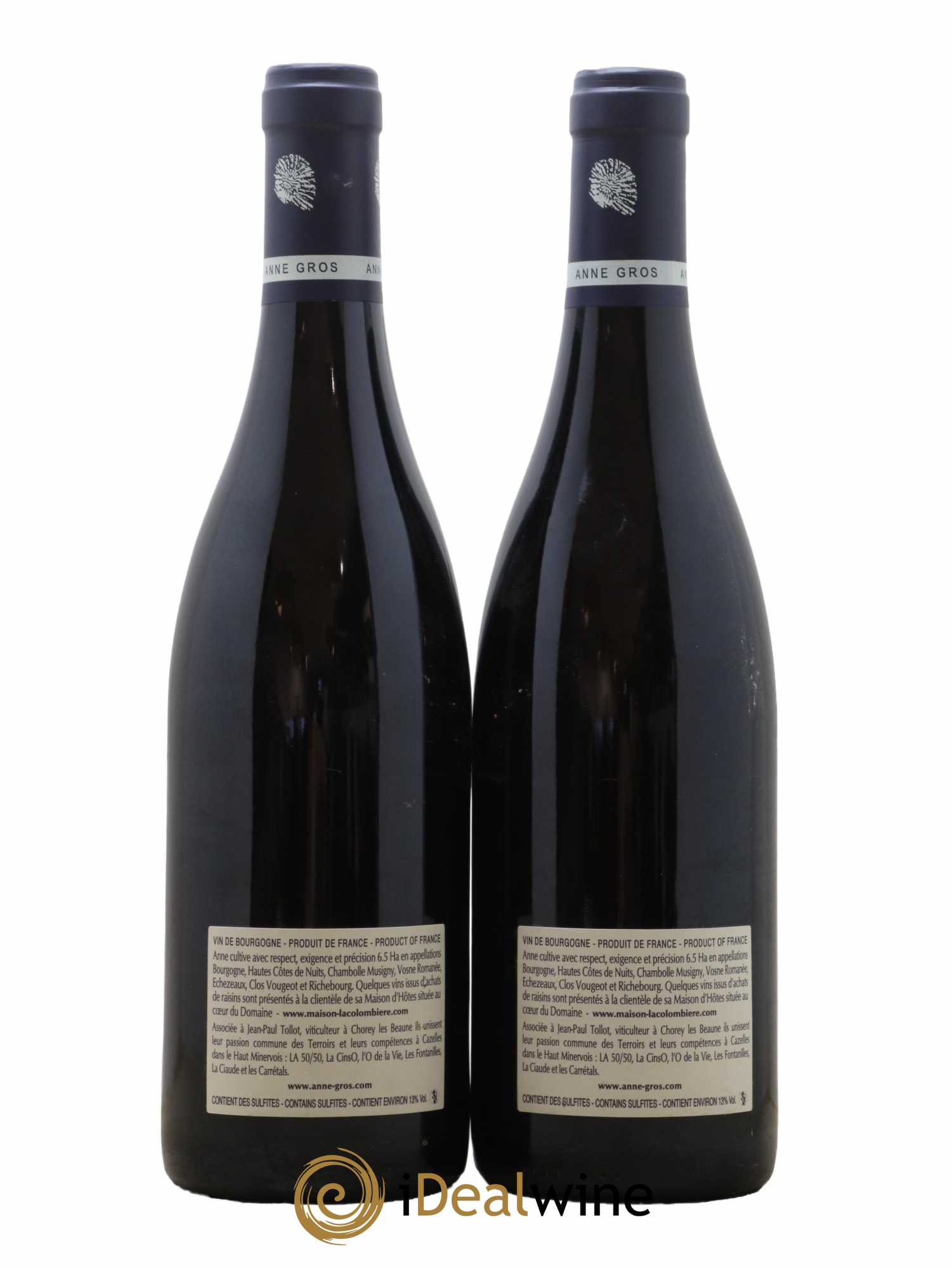 Clos de Vougeot Grand Cru Le Grand Maupertui Anne Gros 2014 - Lot de 2 bouteilles - 1