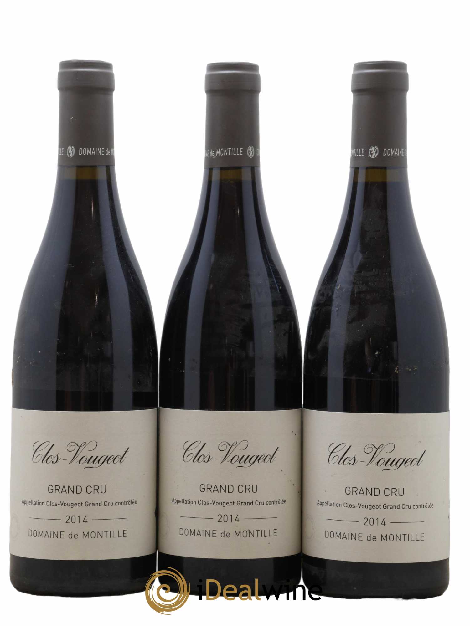 Clos de Vougeot Grand Cru De Montille (Domaine) 2014 - Lot of 3 bottles - 0