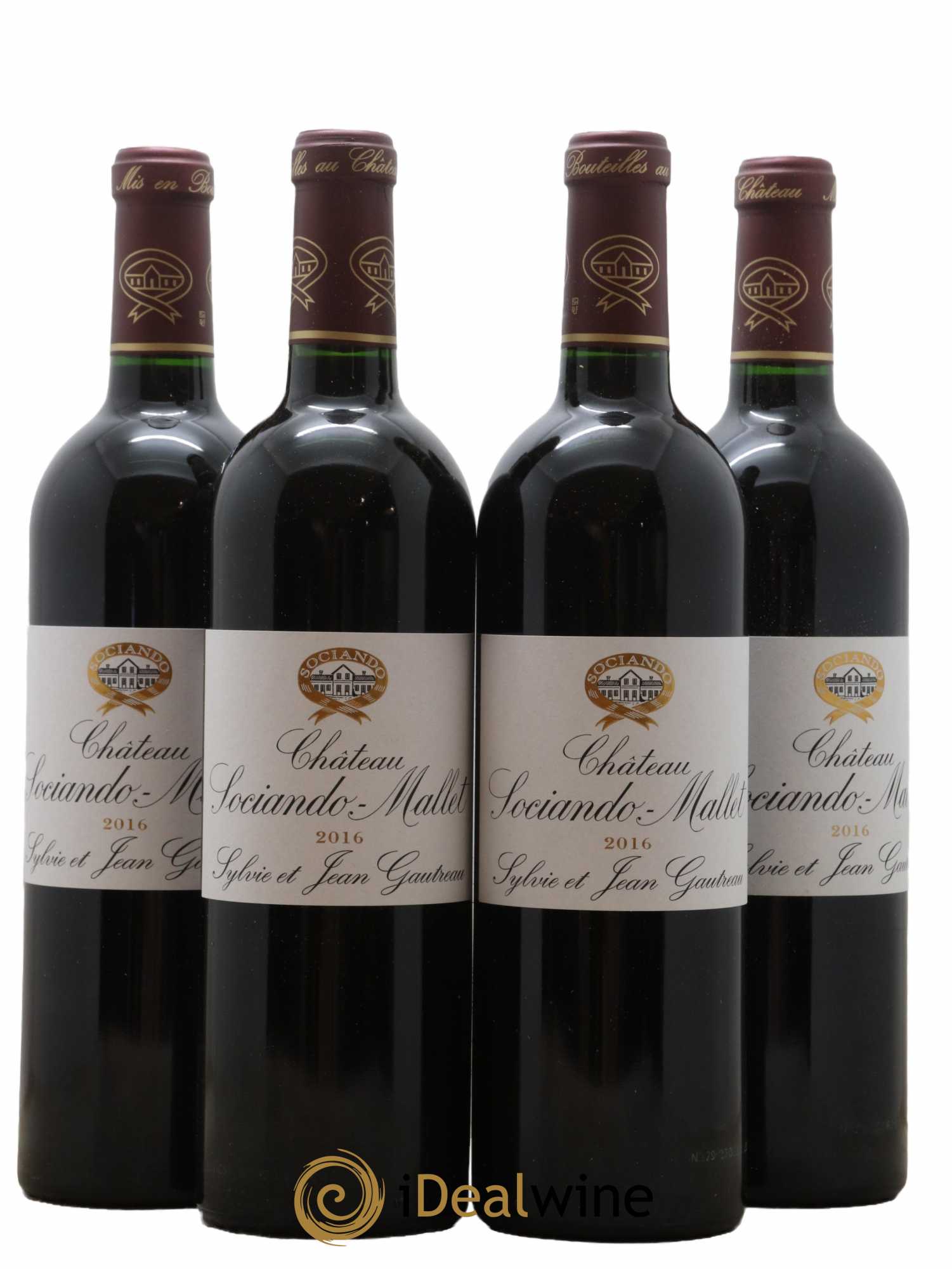 Château Sociando Mallet 2016 - Lot de 4 bouteilles - 0