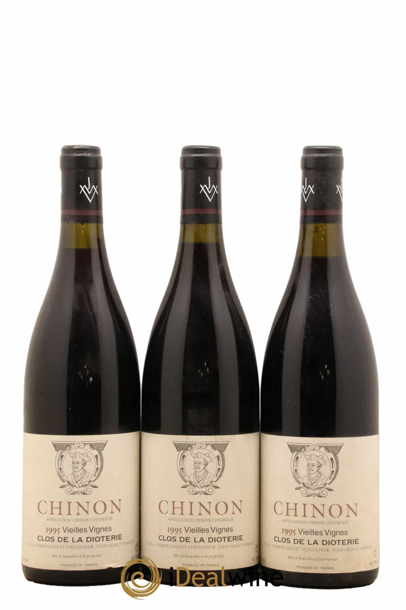 Chinon Clos de la Dioterie Vieilles Vignes Charles Joguet (Domaine) 1995 - Lot de 3 bouteilles - 0