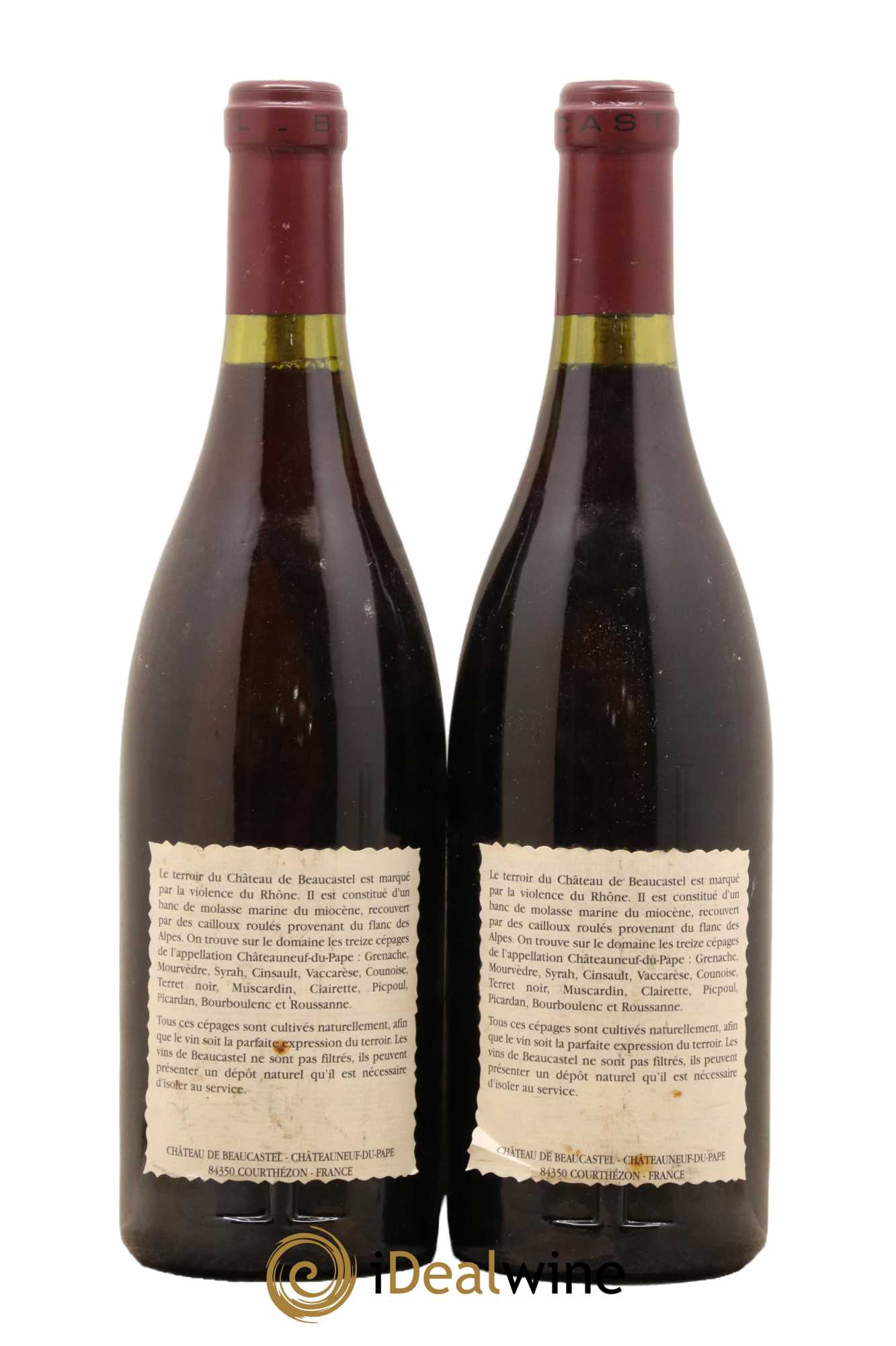 Châteauneuf-du-Pape Château de Beaucastel Famille Perrin 1994 - Lotto di 2 bottiglie - 1