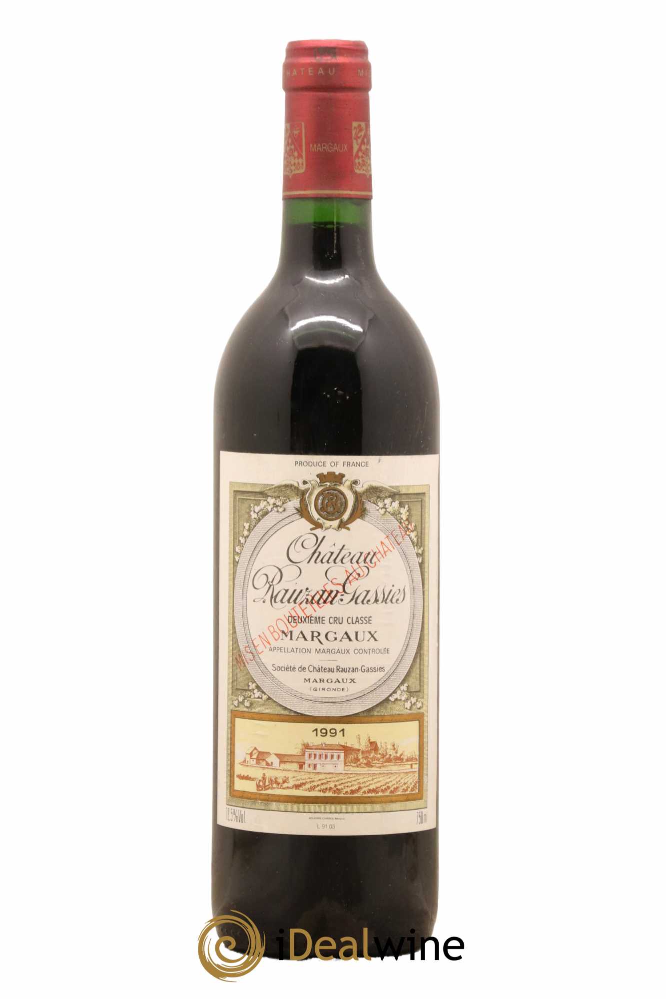 Château Rauzan-Gassies 2ème Grand Cru Classé 1991 - Lotto di 1 bottiglia - 0