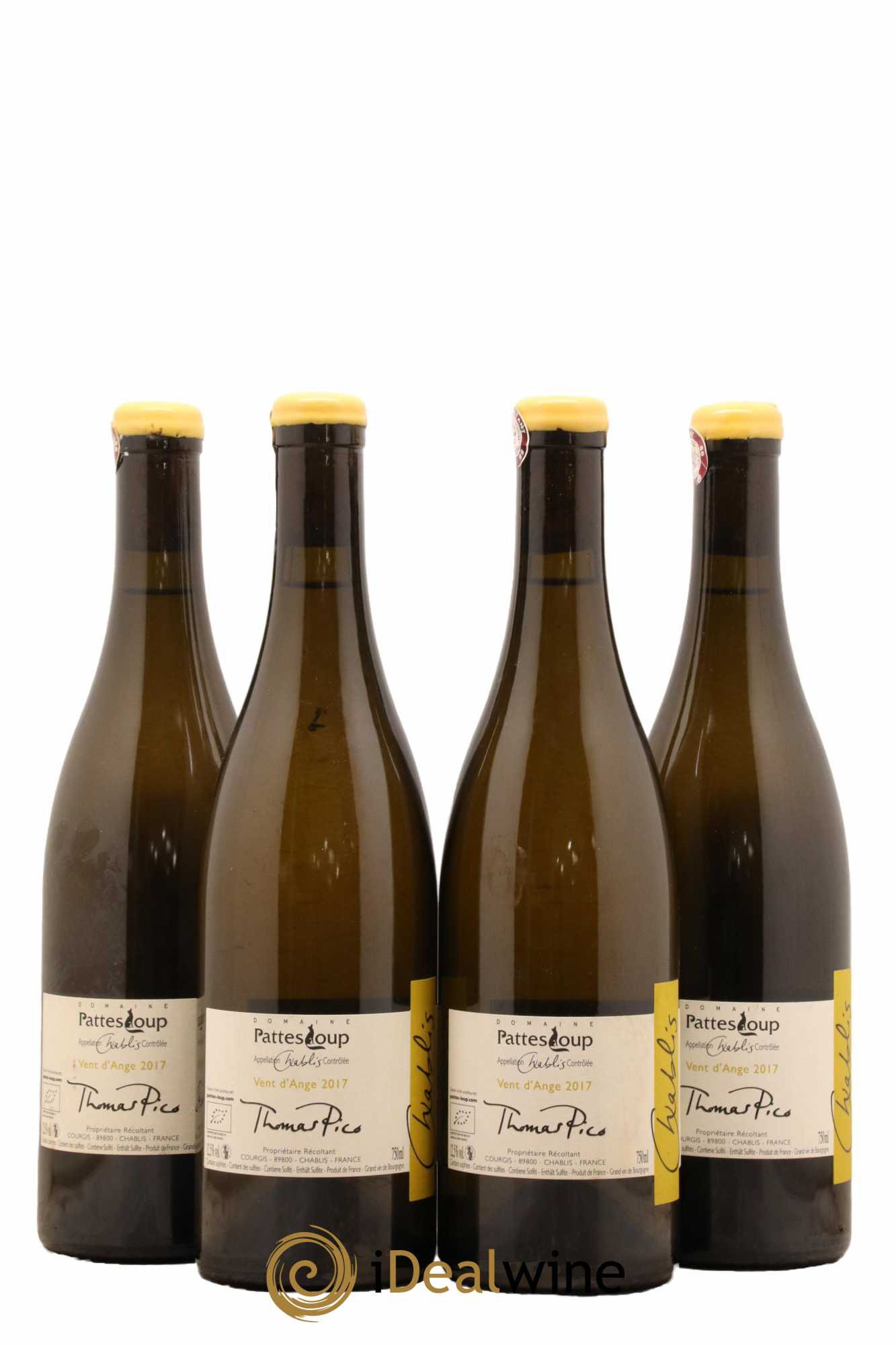 Chablis Vent d'Ange Pattes Loup (Domaine) 2017 - Lot de 4 bouteilles - 1