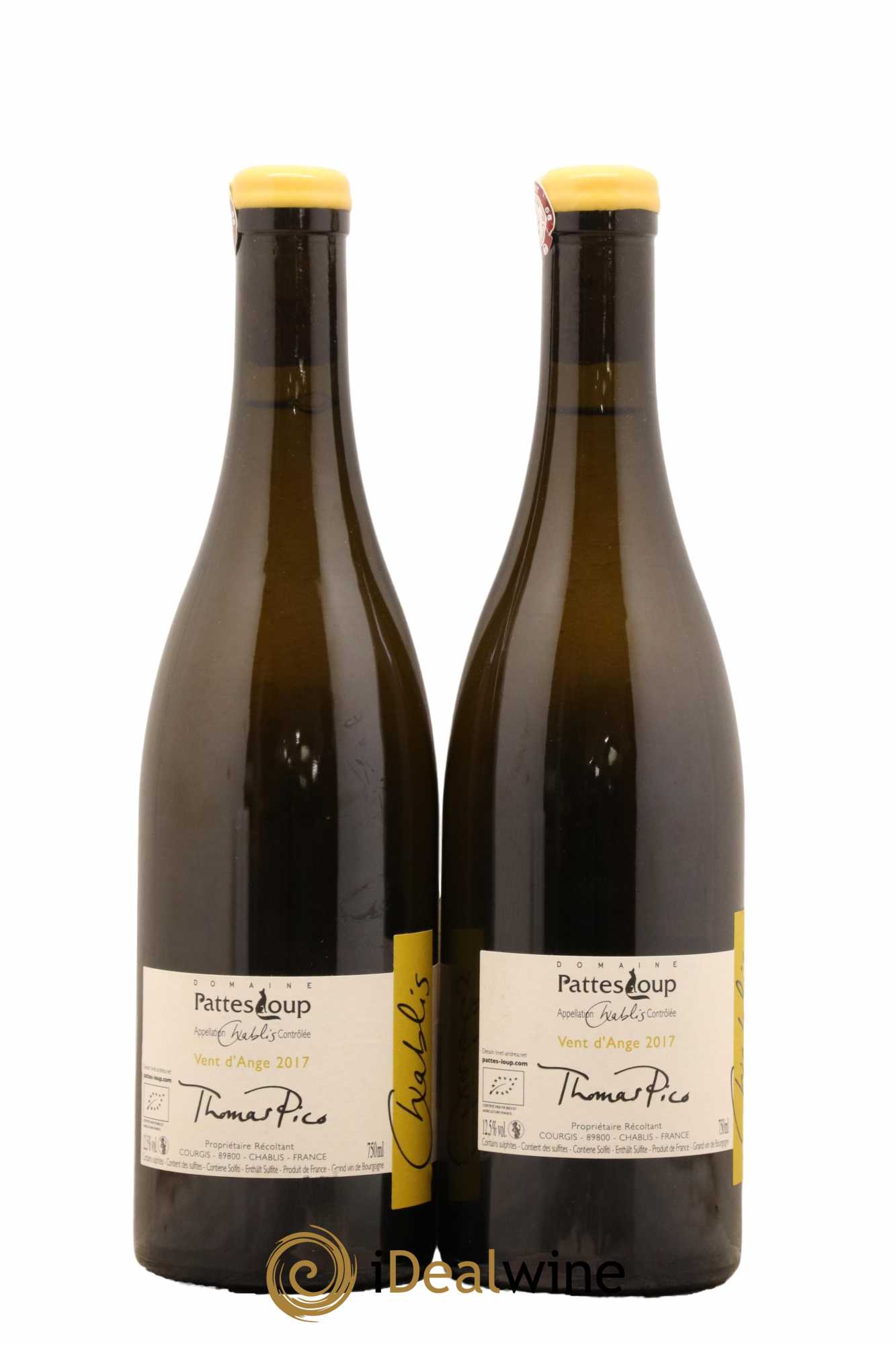 Chablis Vent d'Ange Pattes Loup (Domaine) 2017 - Lot de 2 bouteilles - 1