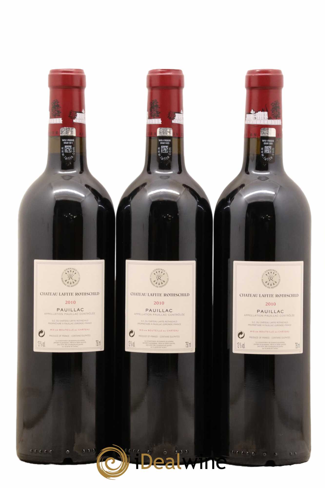 Château Lafite Rothschild 1er Grand Cru Classé 2010 - Lot de 3 bouteilles - 1