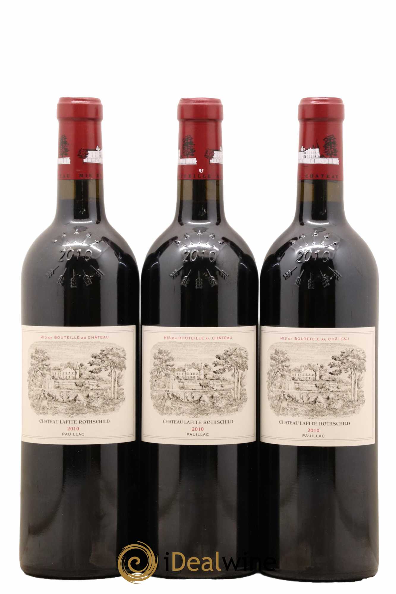 Château Lafite Rothschild 1er Grand Cru Classé 2010 - Lot de 3 bouteilles - 0