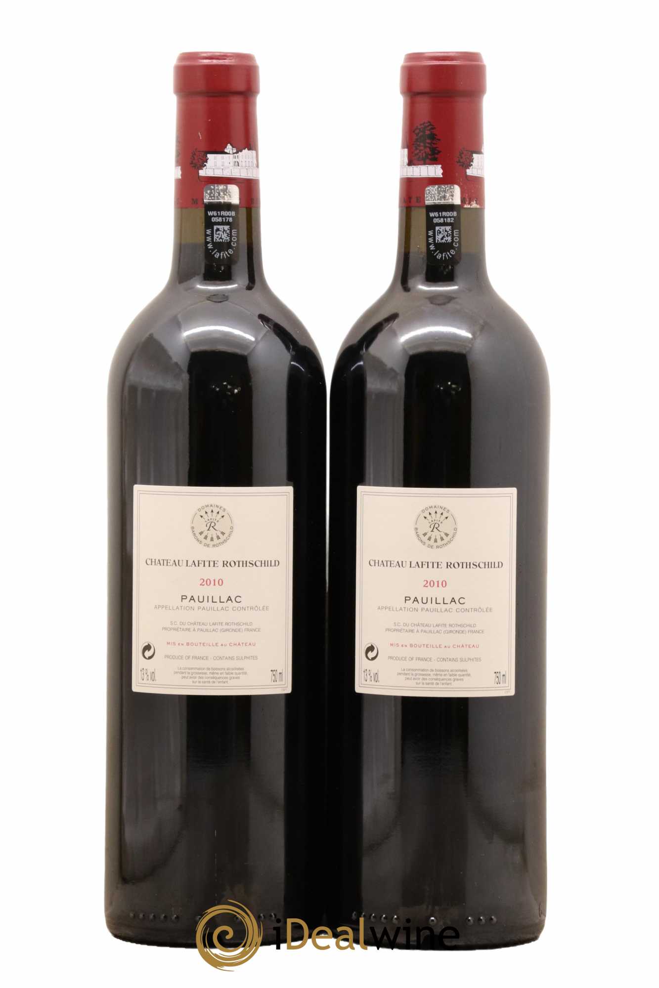 Château Lafite Rothschild 1er Grand Cru Classé 2010 - Lot de 2 bouteilles - 1