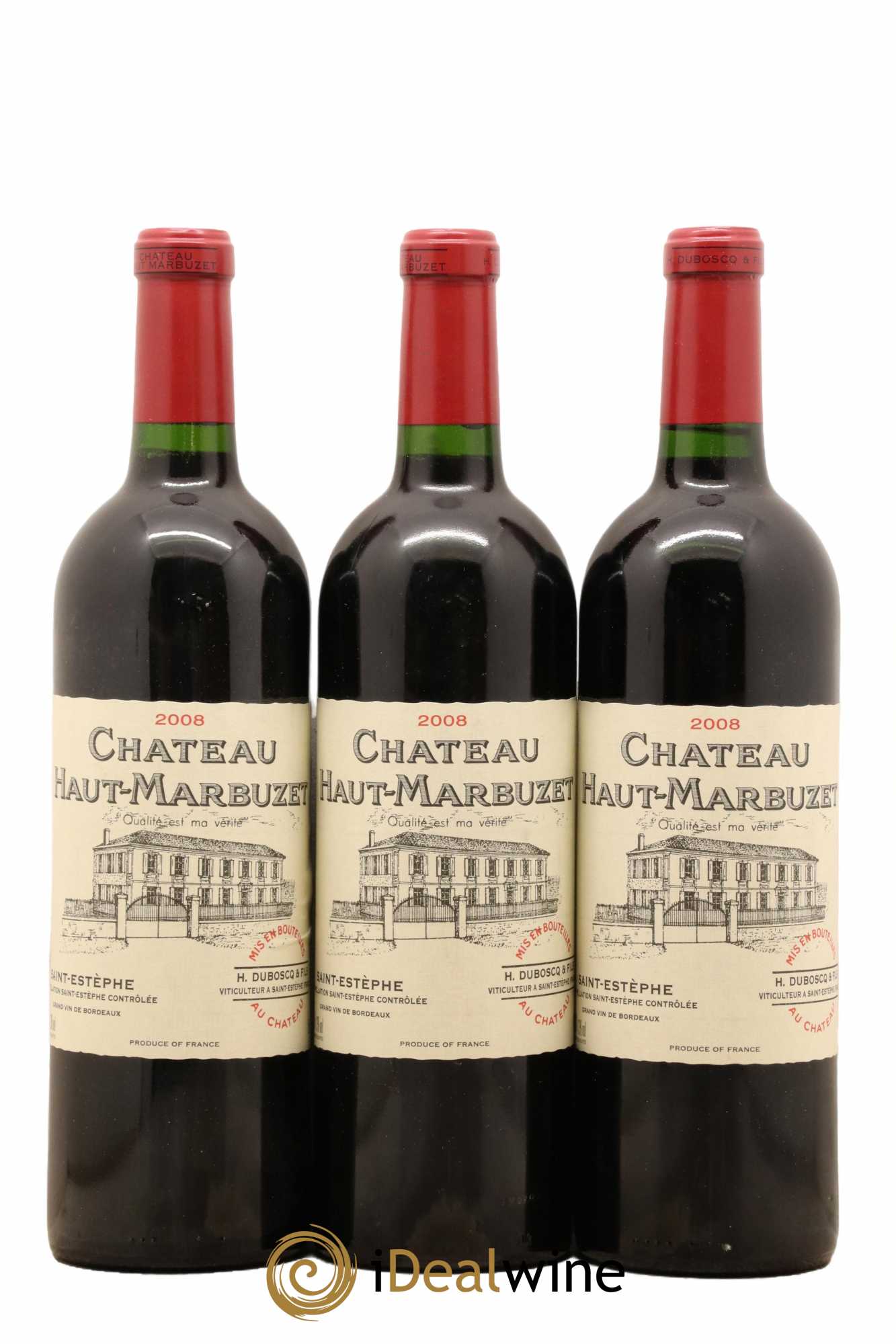 Château Haut Marbuzet 2008 - Lot de 3 bouteilles - 0