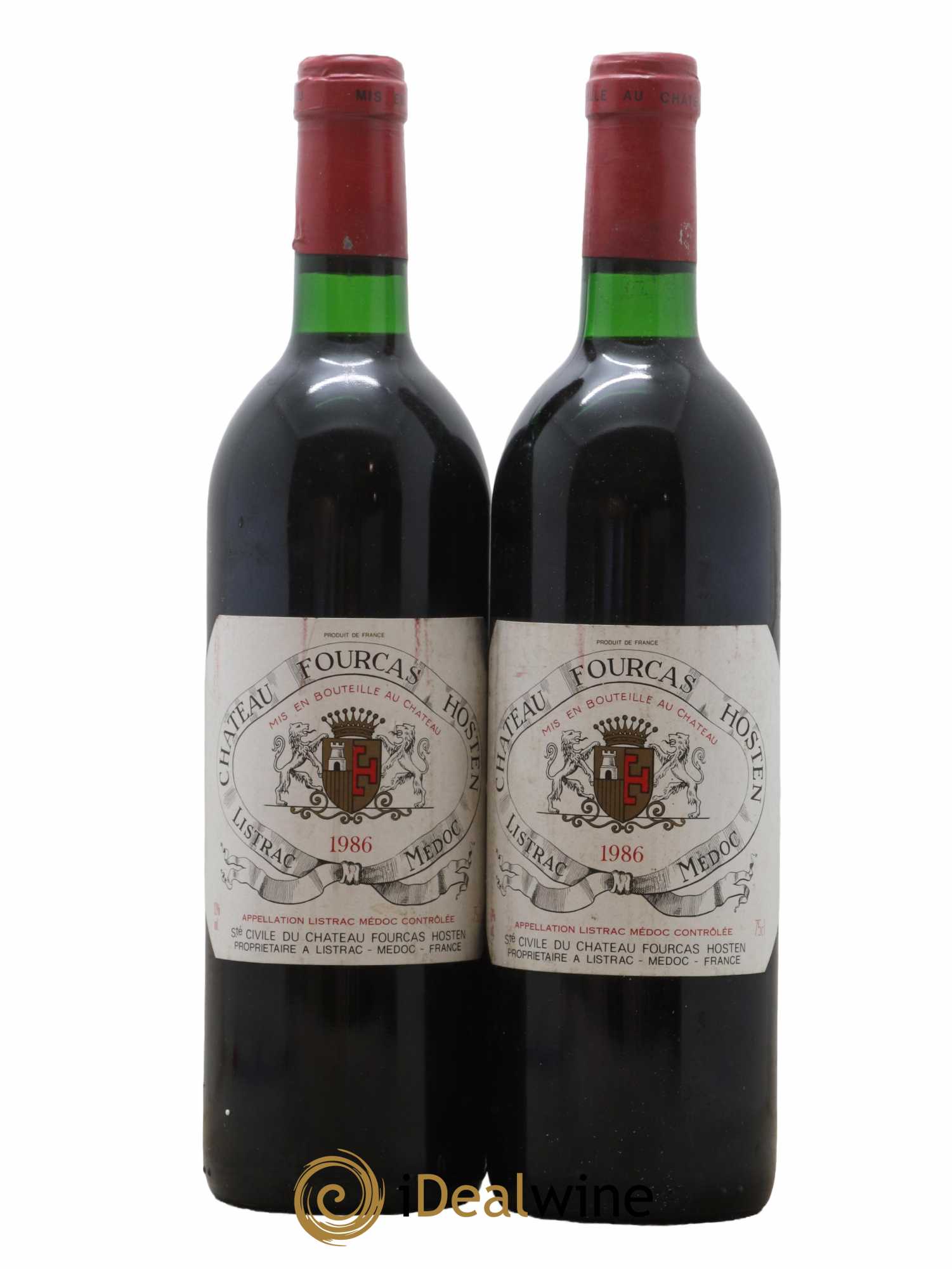 Château Fourcas Hosten Cru Bourgeois 1986 - Lot de 2 bouteilles - 0