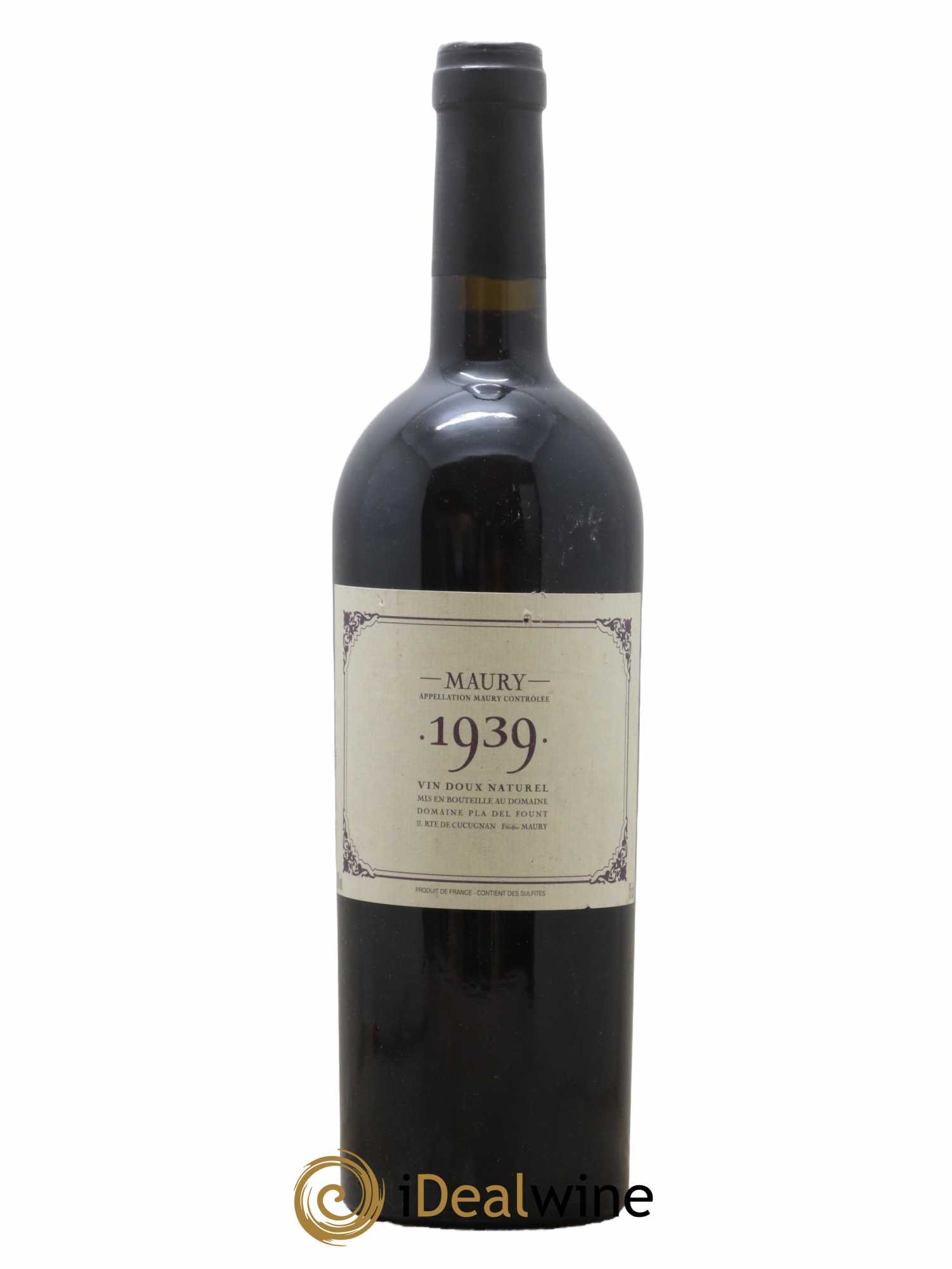 Maury Pla del Fount (Domaine) 1939 - Lot de 1 bouteille - 0