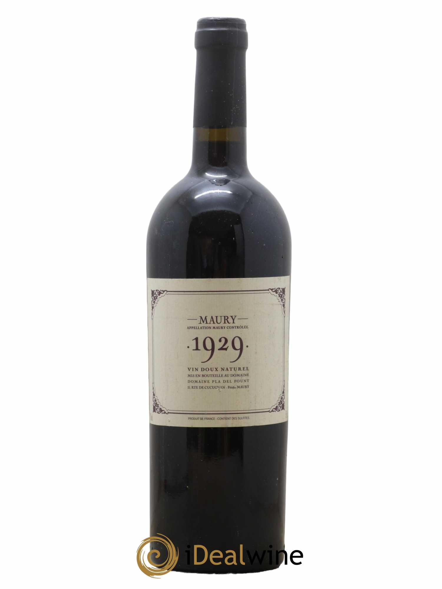 Maury Pla del Fount (Domaine) 1929 - Lot de 1 bouteille - 0