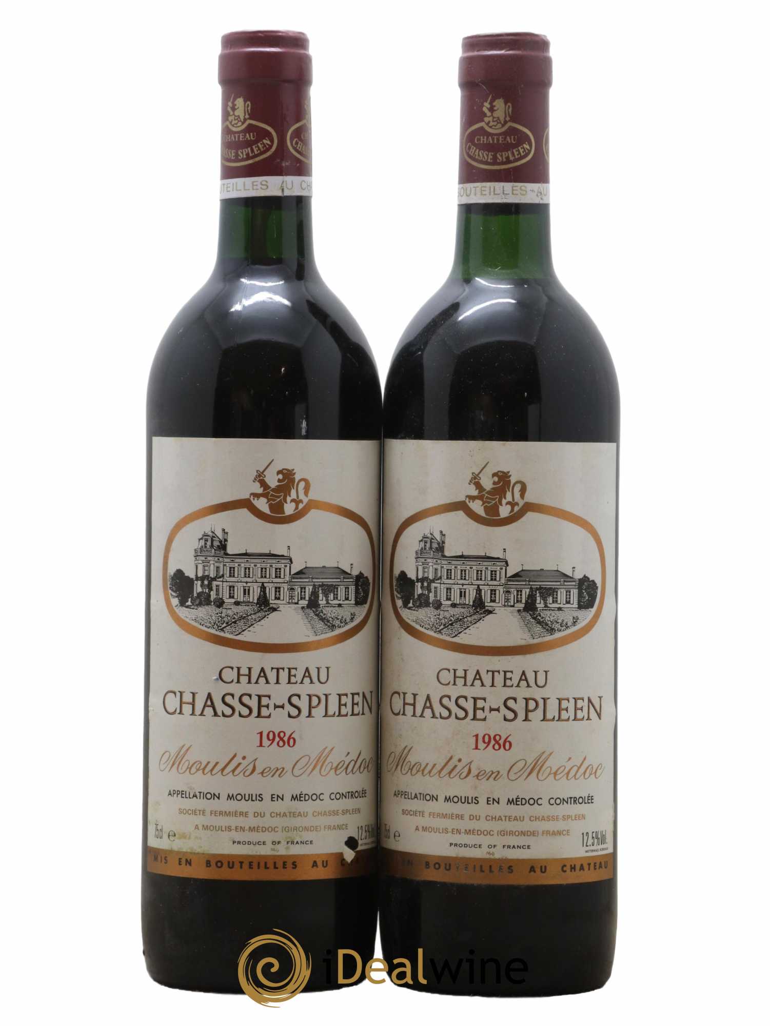 Château Chasse Spleen 1986 - Lot de 2 bouteilles - 0