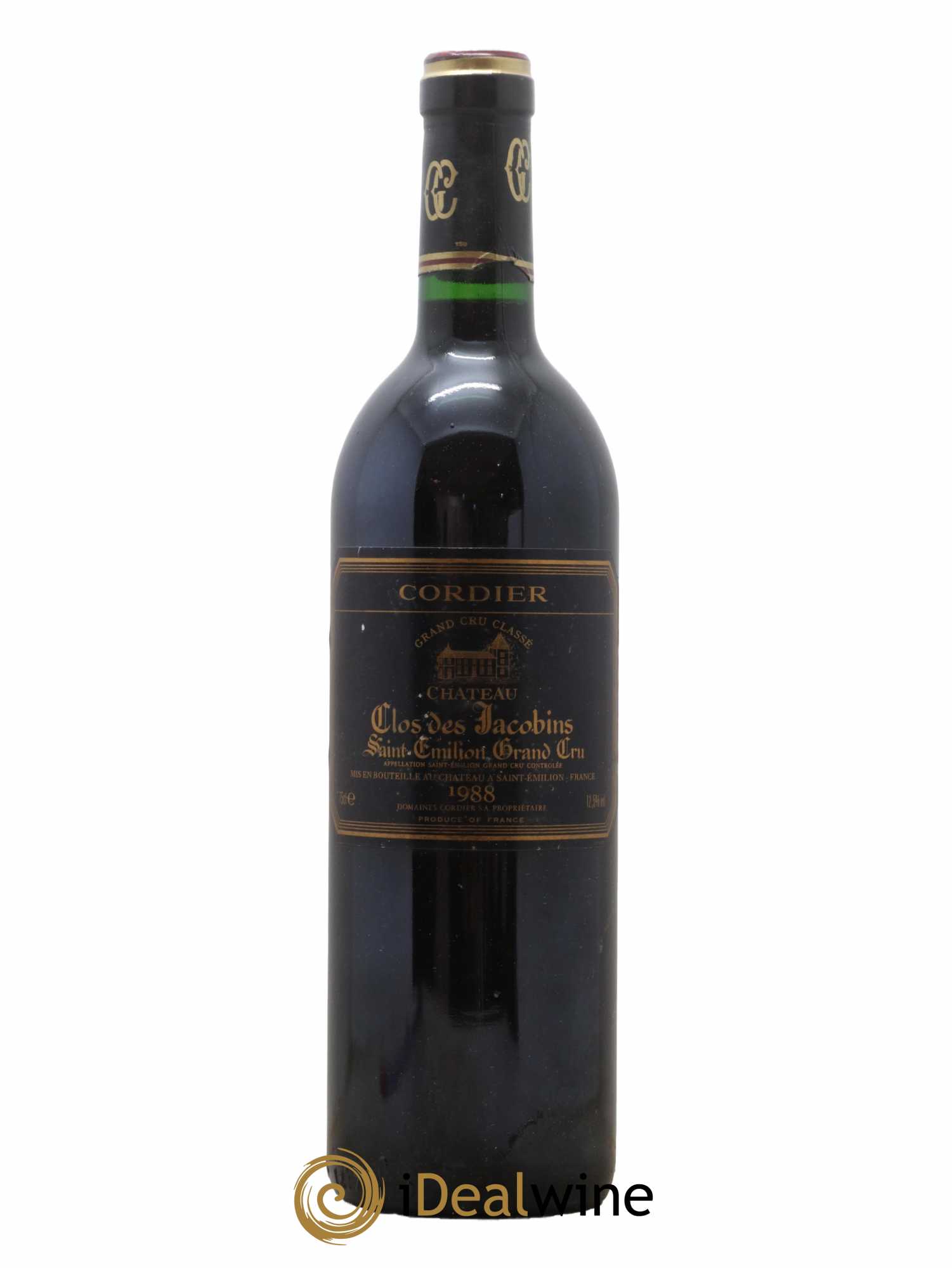 Château Clos des Jacobins Grand Cru Classé 1988 - Lot de 1 bouteille - 0