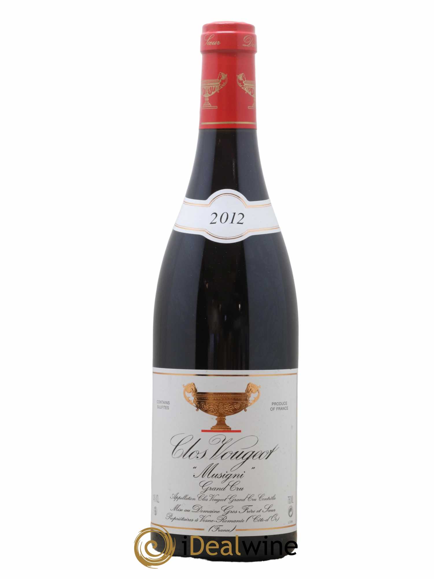 Clos de Vougeot Grand Cru Musigni Gros Frère & Soeur 2012 - Lot de 1 bouteille - 0