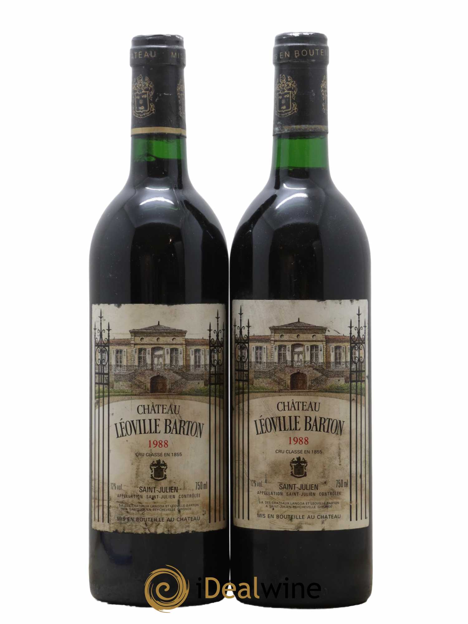 Château Léoville Barton 2ème Grand Cru Classé 1988 - Lot de 2 bouteilles - 0
