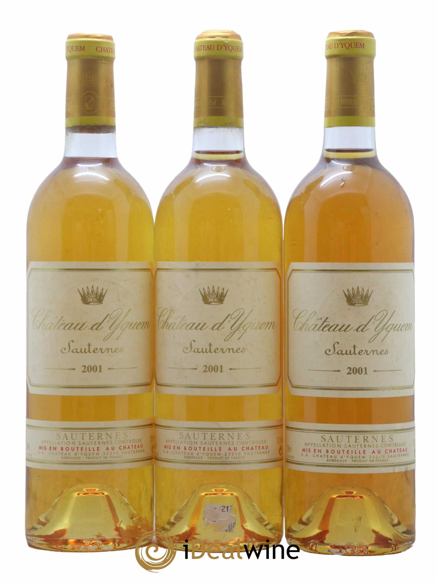 Château d' Yquem 1er Cru Classé Supérieur 2001 - Lotto di 3 bottiglie - 0