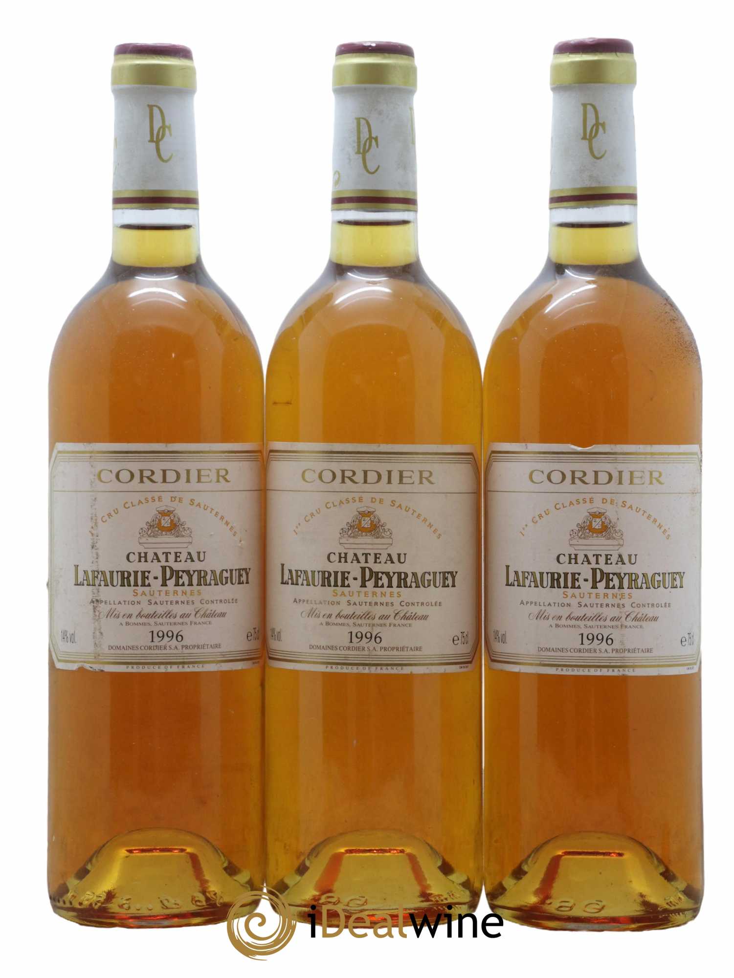 Château Lafaurie-Peyraguey 1er Grand Cru Classé 1996 - Lot de 3 bouteilles - 0