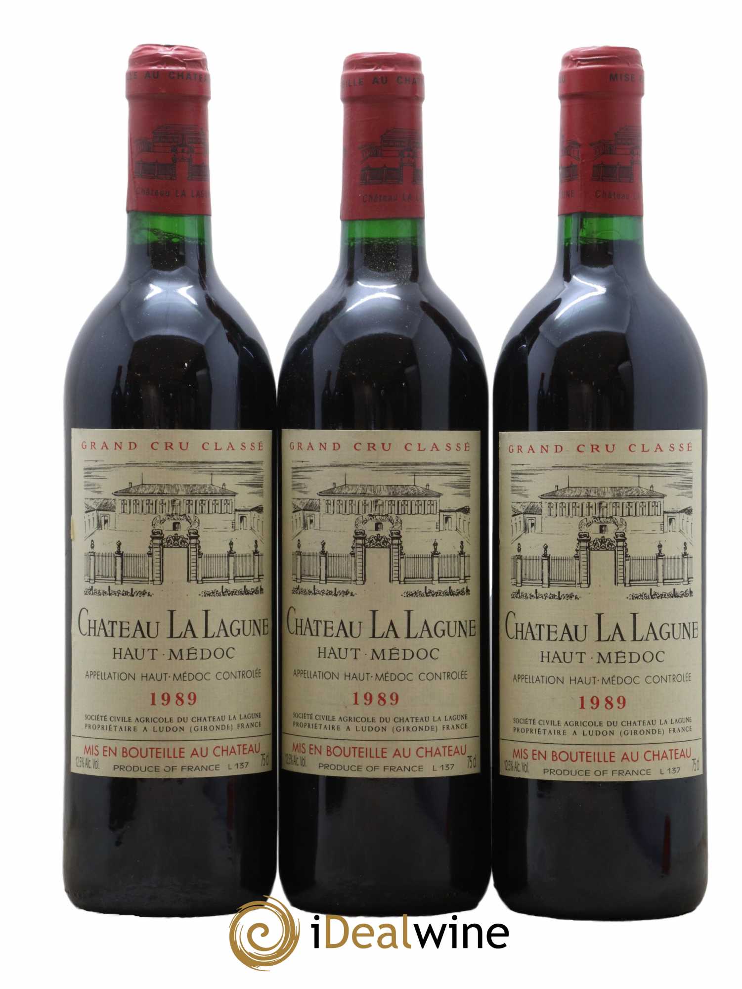 Château la Lagune 3ème Grand Cru Classé 1989 - Lot de 3 bouteilles - 0