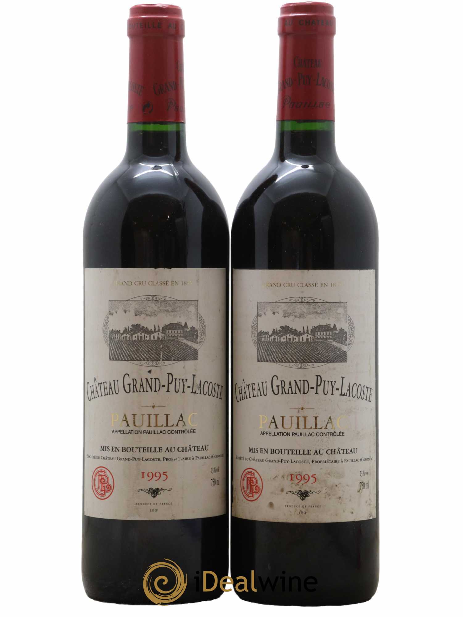 Château Grand Puy Lacoste 5ème Grand Cru Classé 1995 - Lot de 2 bouteilles - 0