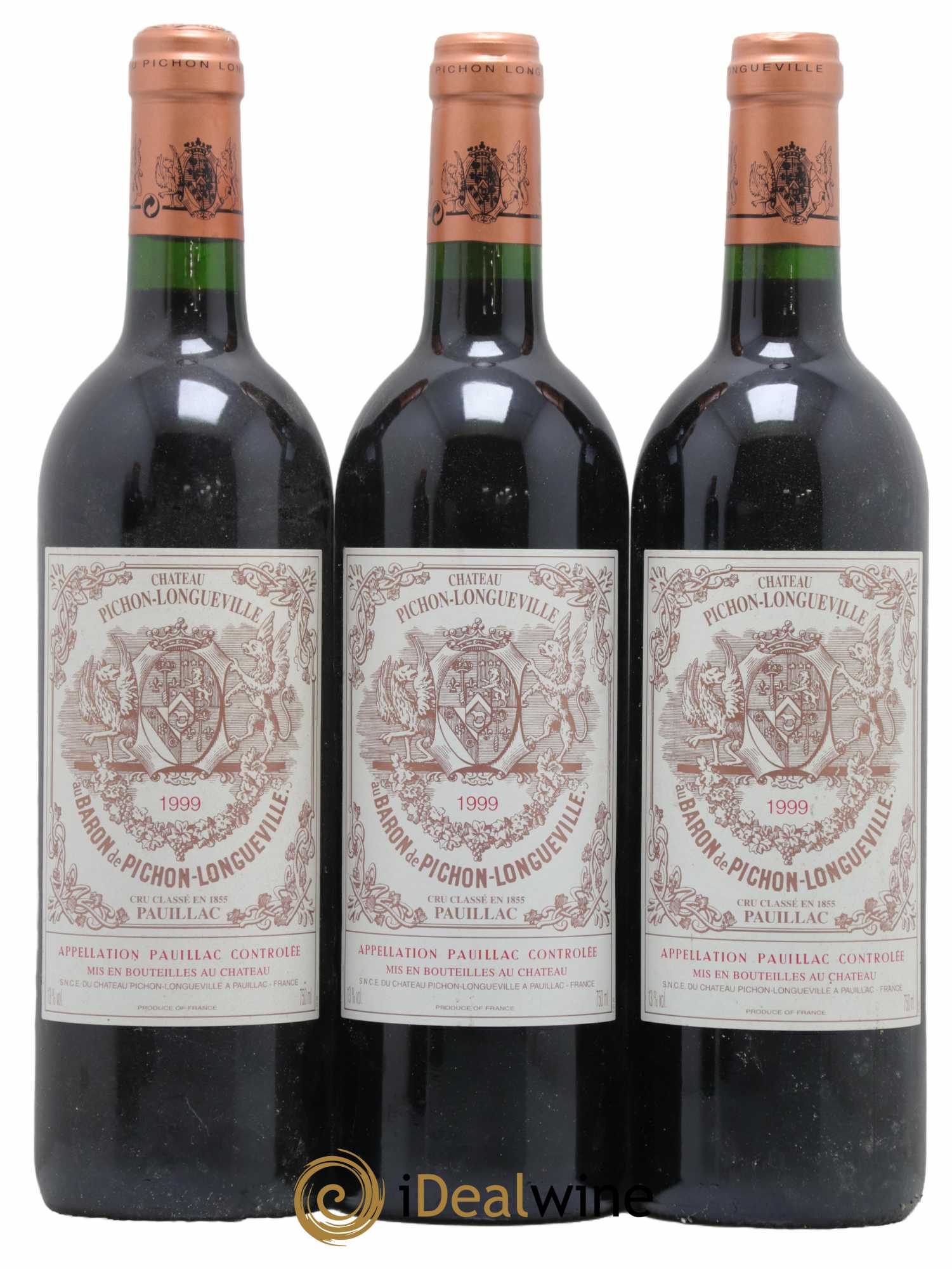 Pichon Longueville Baron 2ème Grand Cru Classé 1999 - Lot de 3 bouteilles - 0
