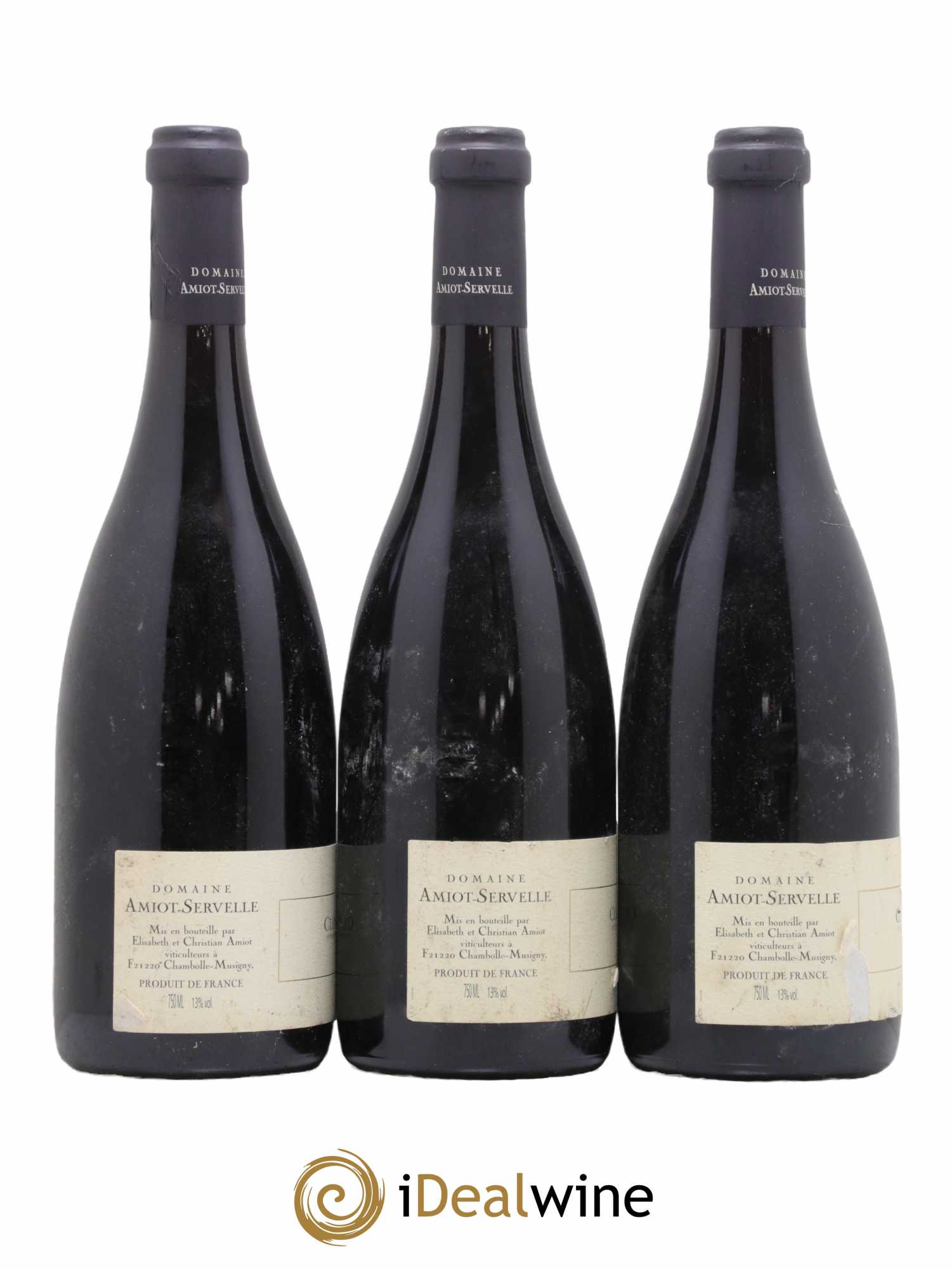 Clos de Vougeot Grand Cru Amiot-Servelle  2004 - Lot of 3 bottles - 1