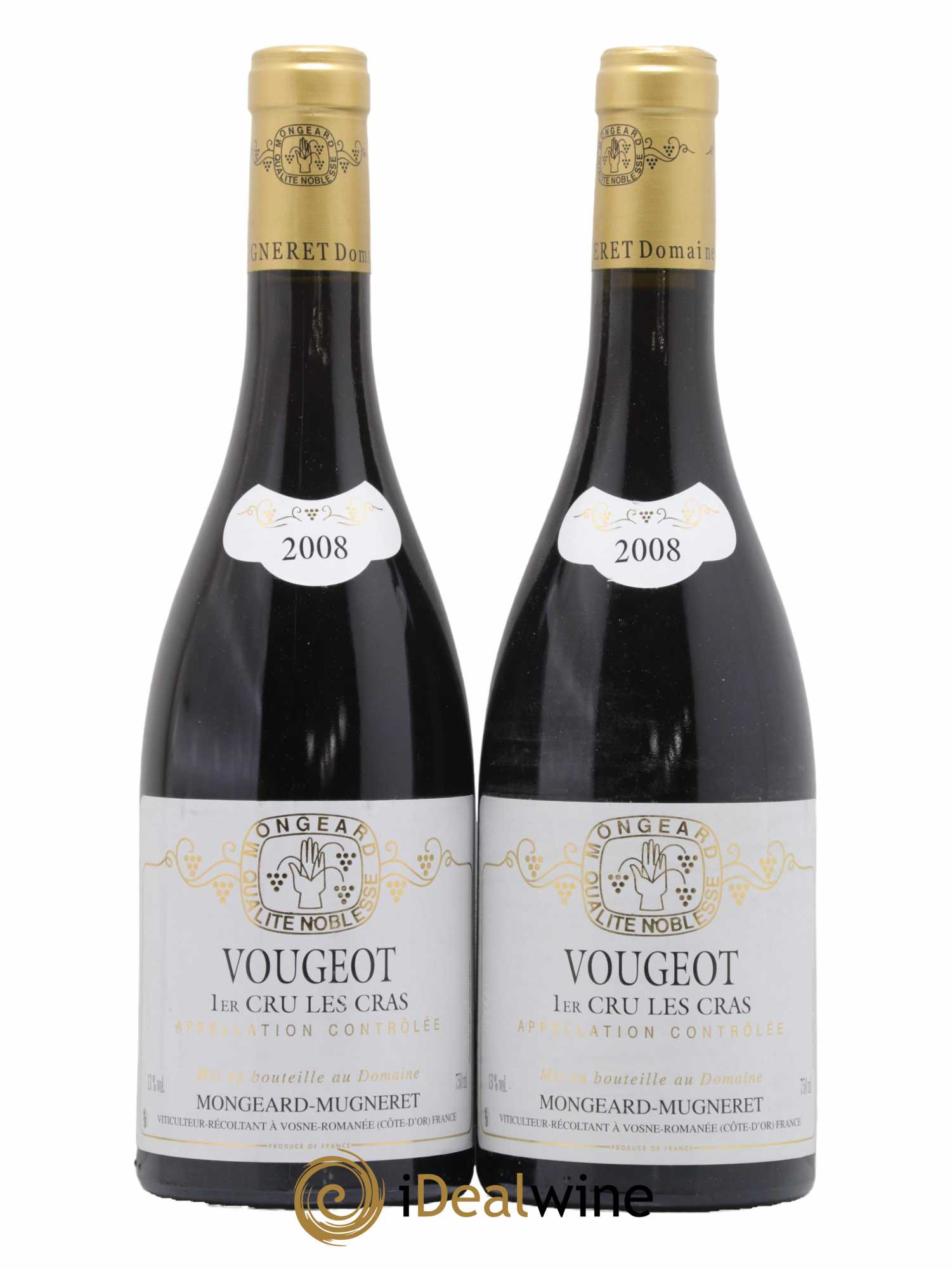 Vougeot 1er Cru Les Cras Mongeard-Mugneret (Domaine) 2008 - Lot de 2 bouteilles - 0