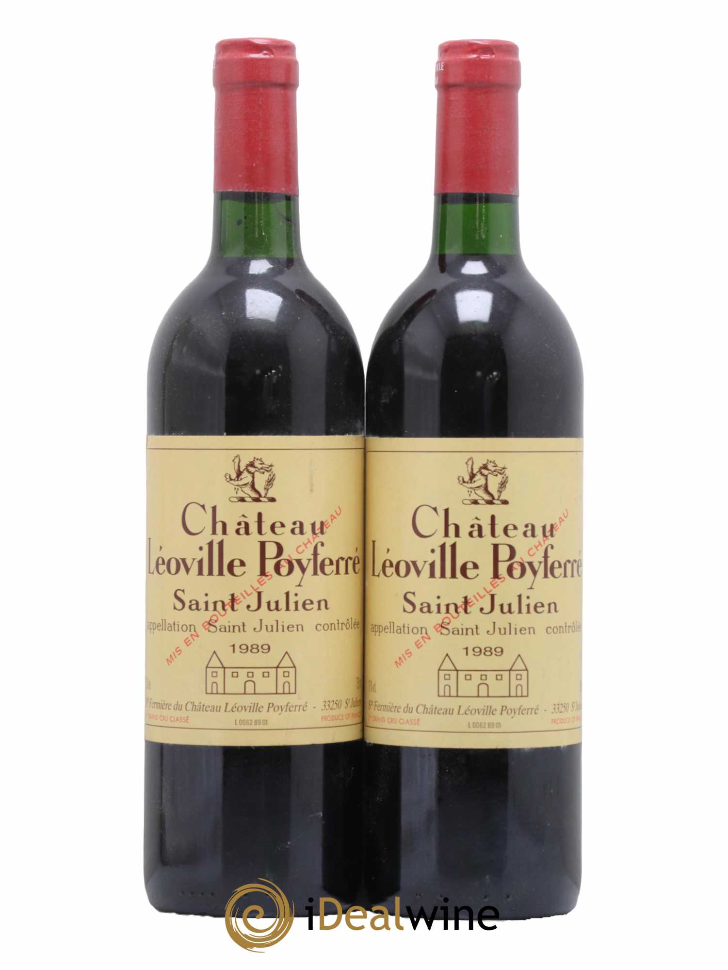 Château Léoville Poyferré 2ème Grand Cru Classé 1989 - Lot de 2 bouteilles - 0