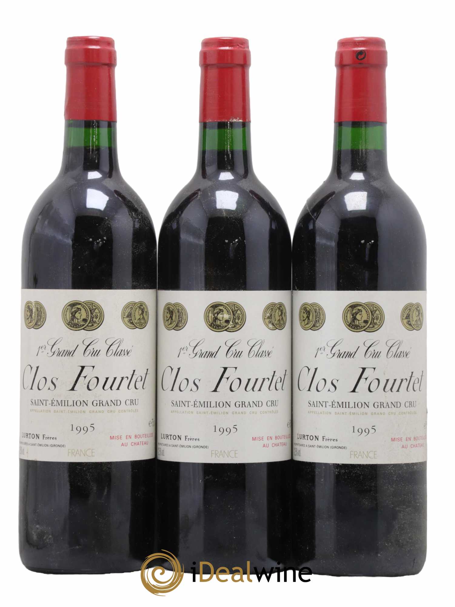 Clos Fourtet 1er Grand Cru Classé B 1995 - Lot de 3 bouteilles - 0