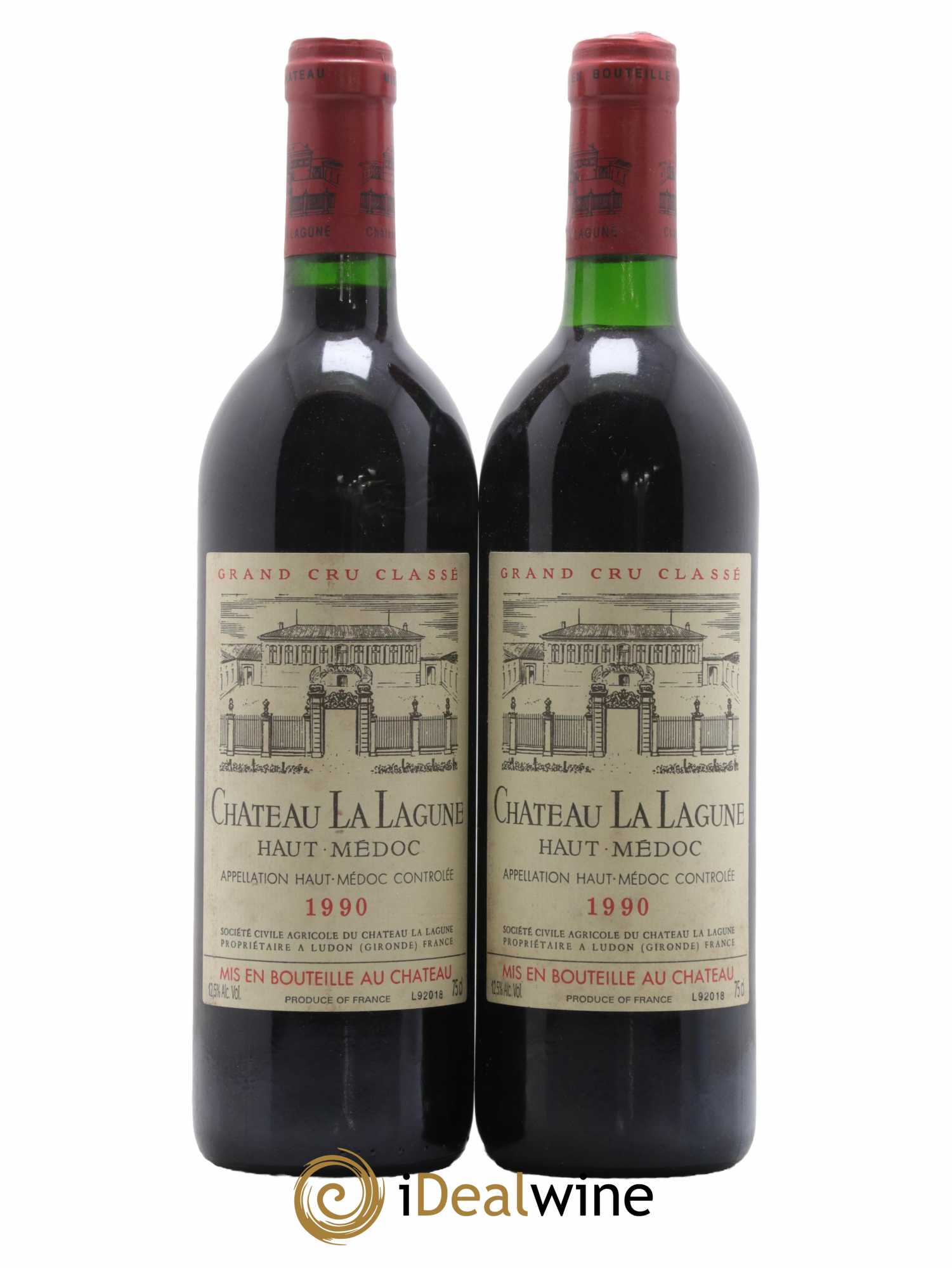 Château la Lagune 3ème Grand Cru Classé 1990 - Lot de 2 bouteilles - 0