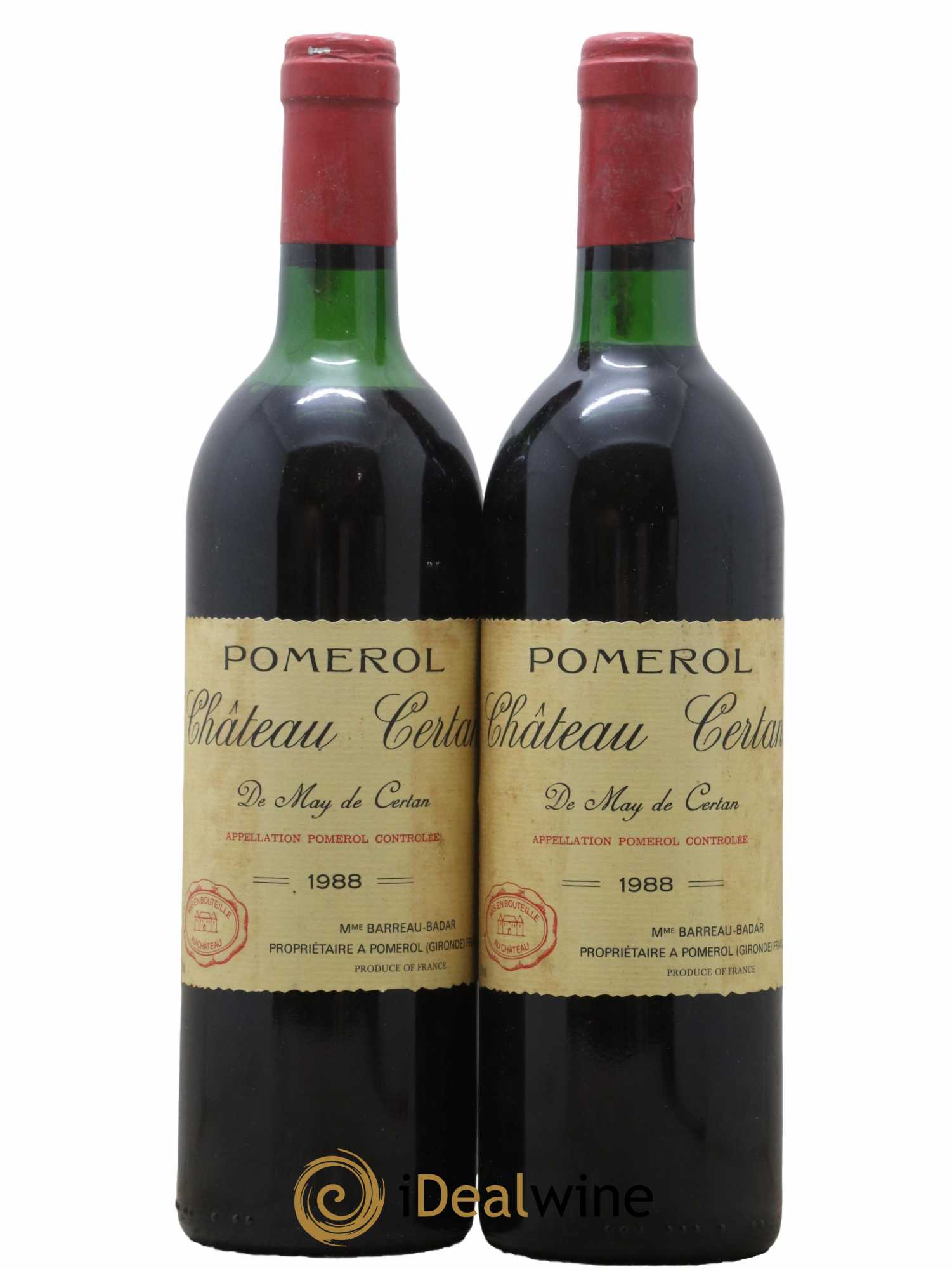 Château Certan de May 1988 - Lot de 2 bouteilles - 0