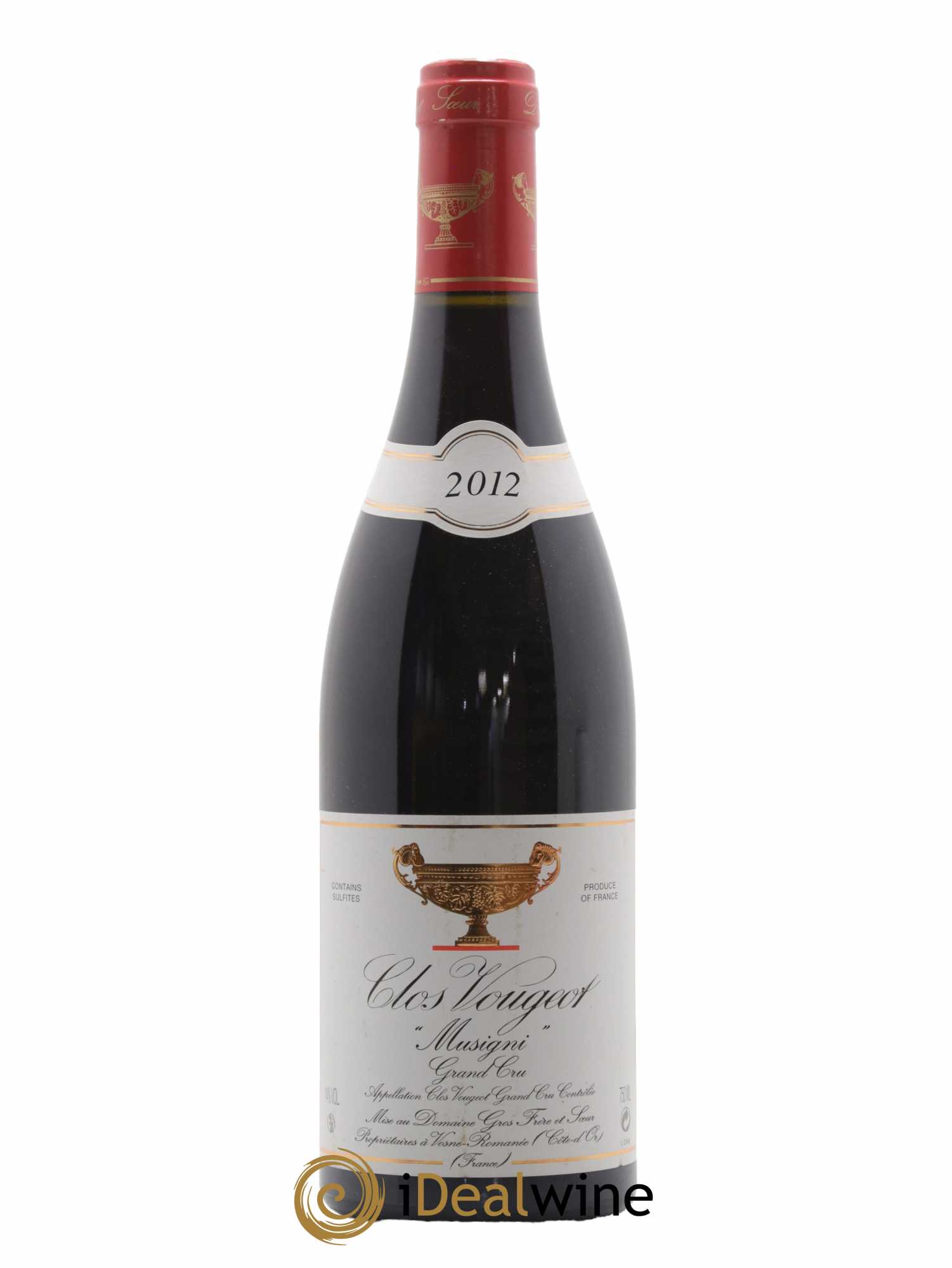 Clos de Vougeot Grand Cru Musigni Gros Frère & Soeur 2012 - Lot de 1 bouteille - 0