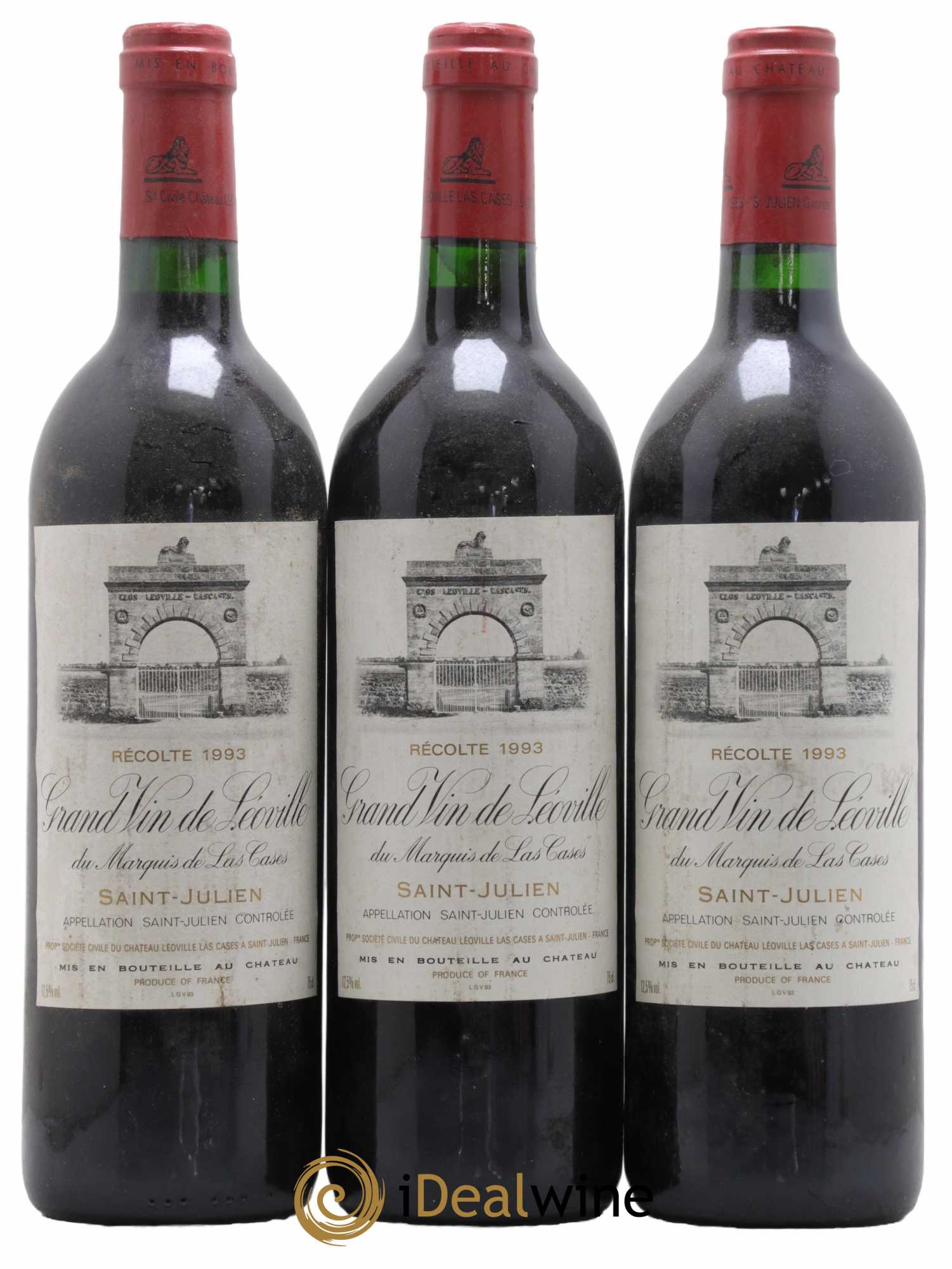 Château Léoville Las Cases 2ème Grand Cru Classé 1993 - Lot de 3 bouteilles - 0
