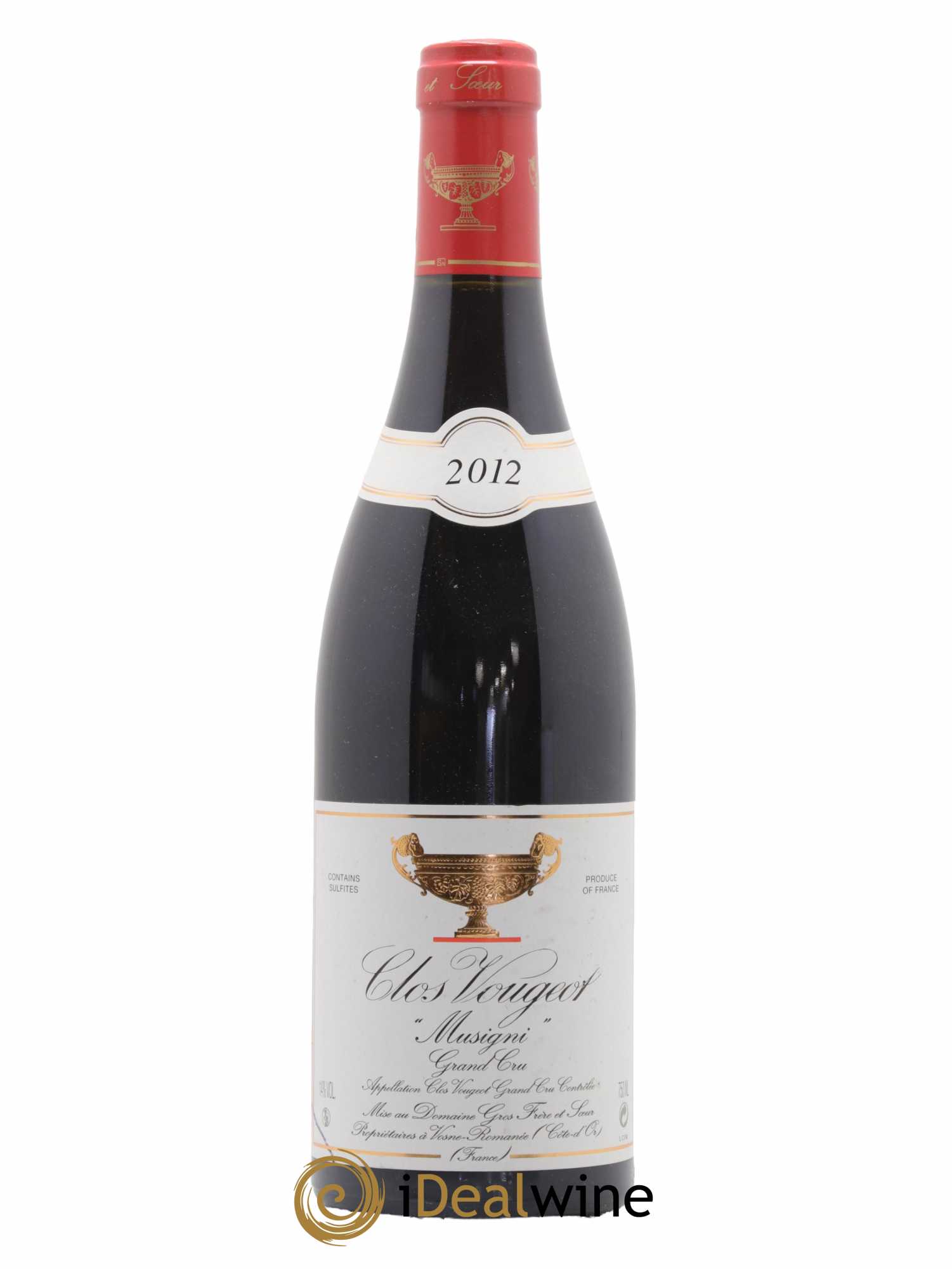 Clos de Vougeot Grand Cru Musigni Gros Frère & Soeur 2012 - Lot de 1 bouteille - 0