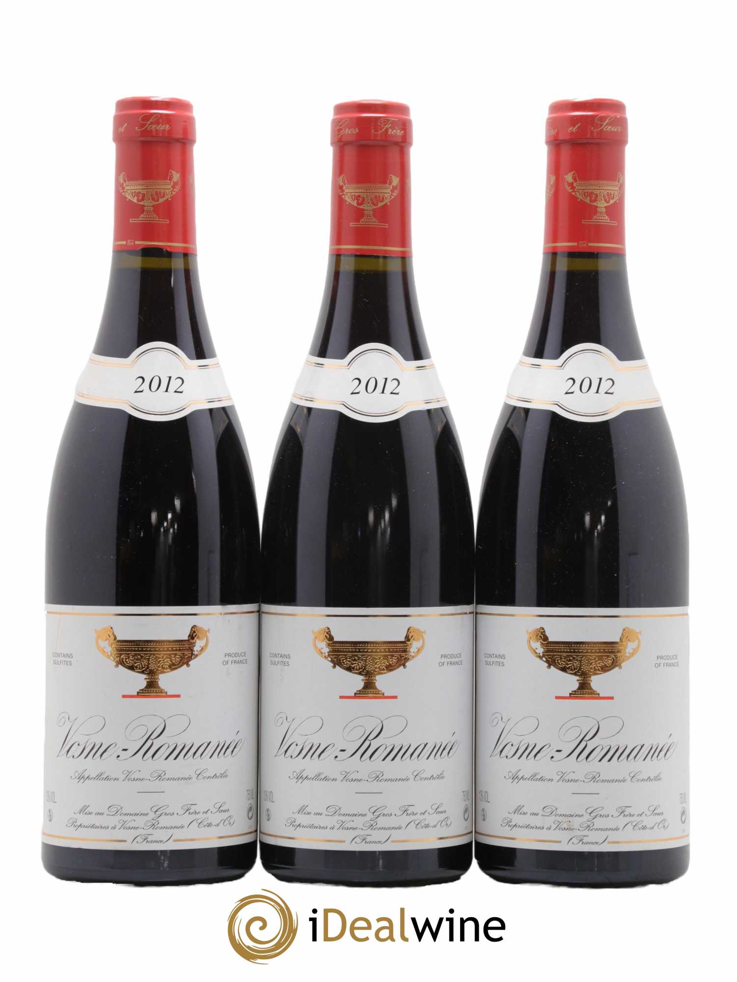 Vosne-Romanée Gros Frère & Soeur 2012 - Lot de 3 bouteilles - 0