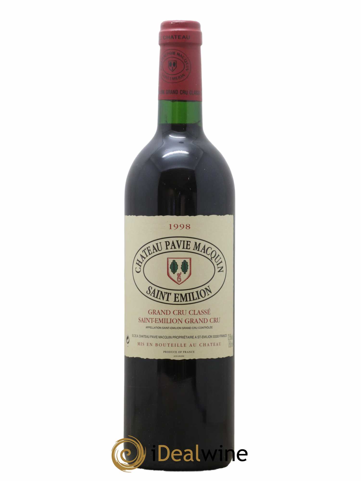 Château Pavie Macquin 1er Grand Cru Classé B 1998 - Lot de 1 bouteille - 0