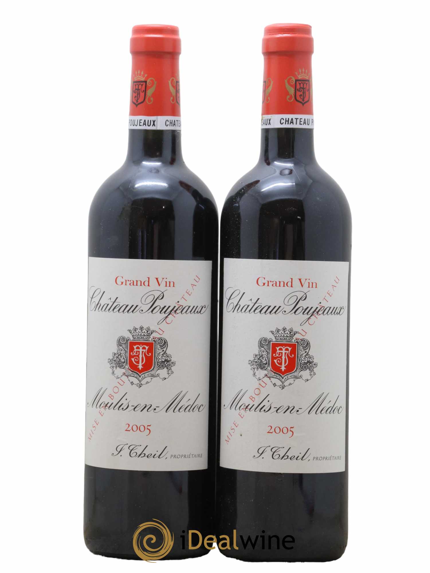 Château Poujeaux 2005 - Lot de 2 bouteilles - 0