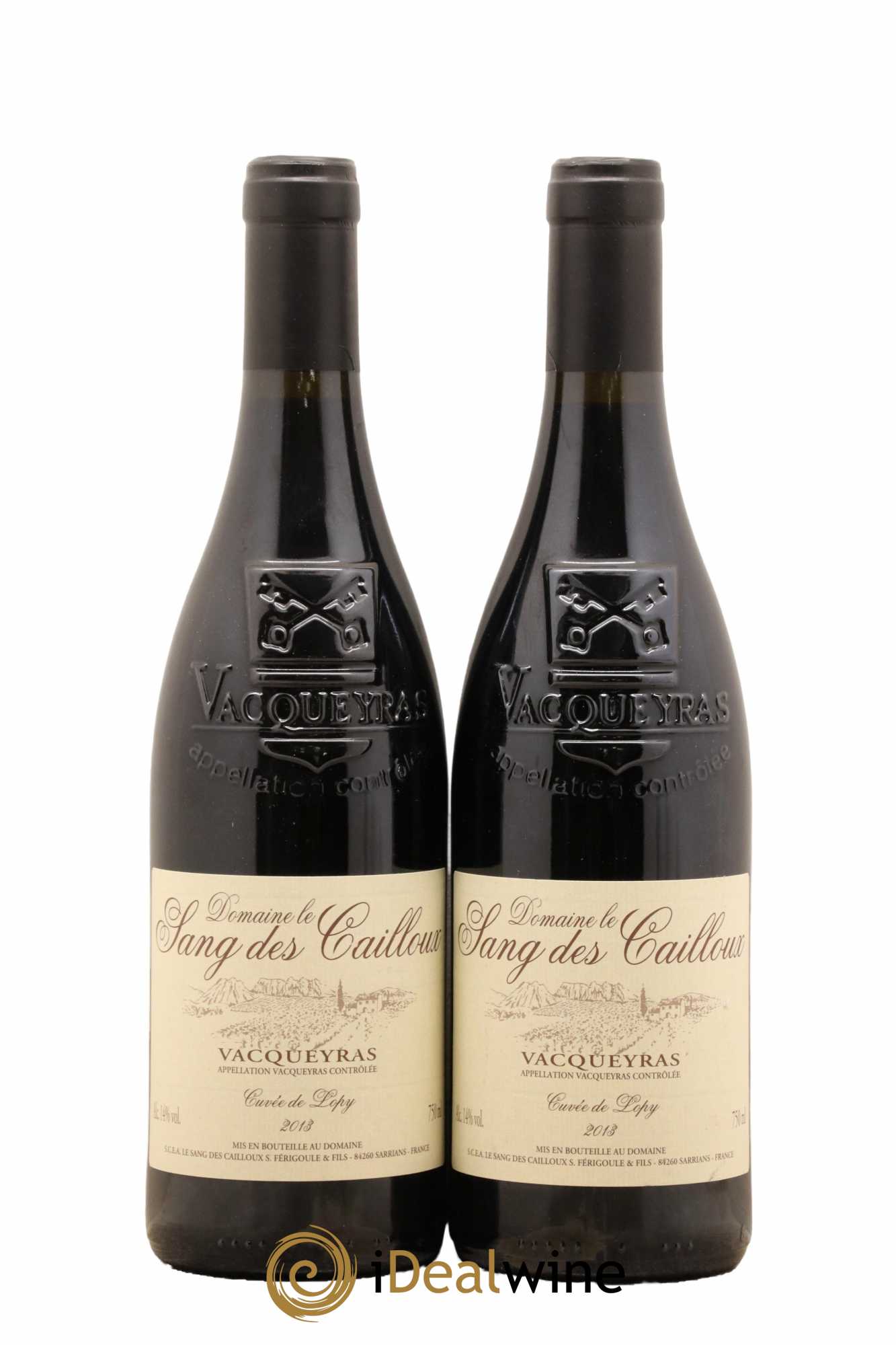 Vacqueyras Cuvée de Lopy Le Sang des Cailloux 2013 - Lot de 2 bouteilles - 0