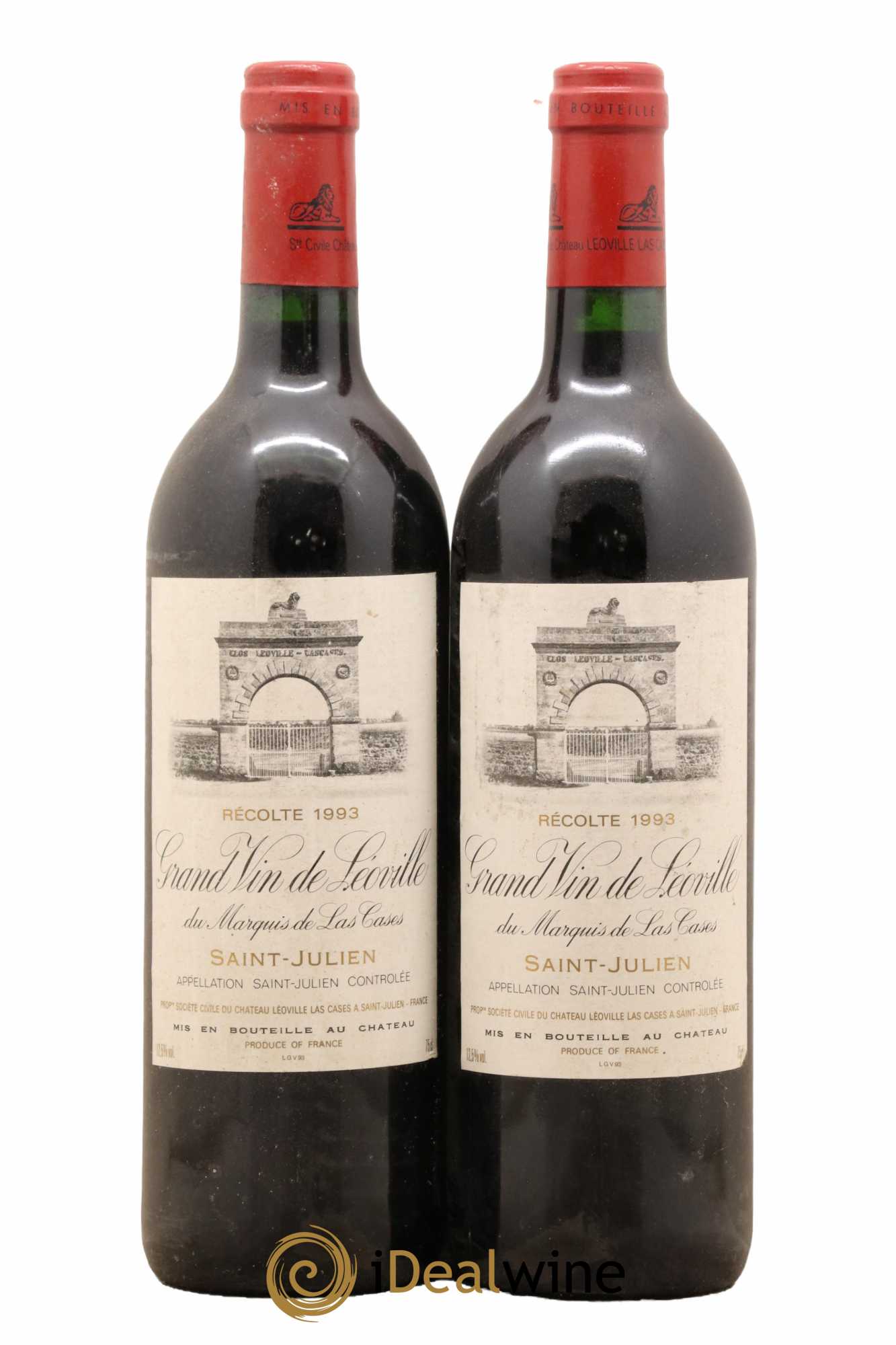 Château Léoville Las Cases 2ème Grand Cru Classé 1993 - Lot de 2 bouteilles - 0
